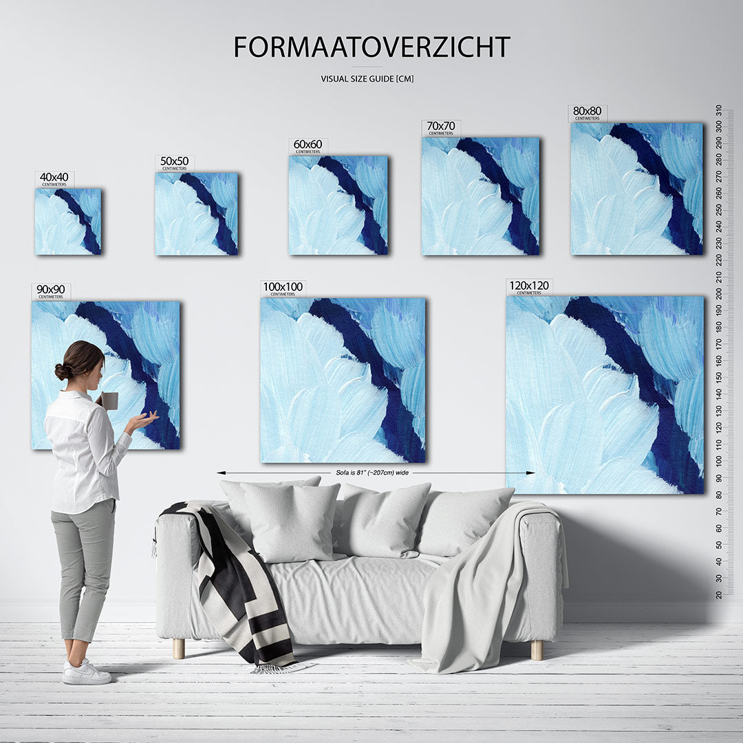 Kleurrijke borstelstreken Kunstwerk