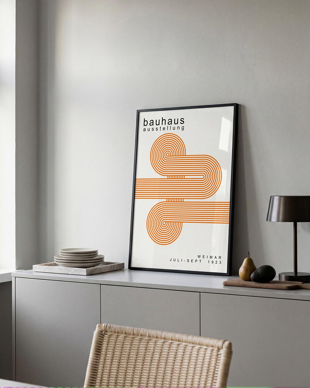 Lijnen en cirkelpatronen Poster