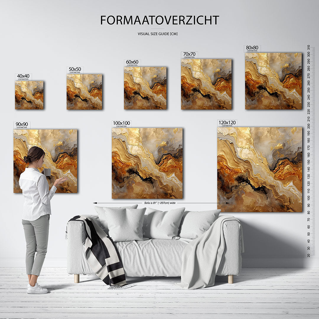 Organische kleurvortex Kunstwerk