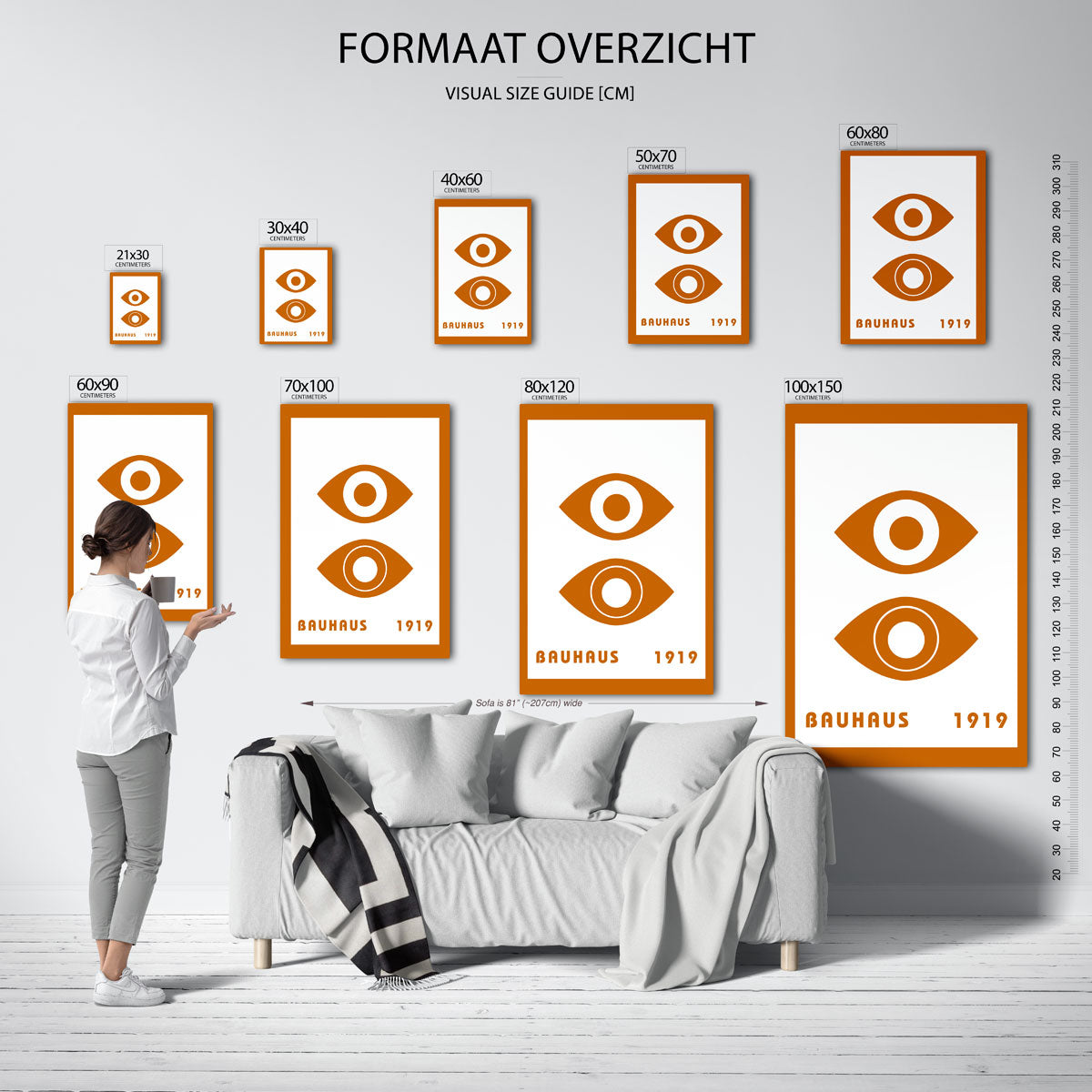 Oogvormen en lijnen Poster
