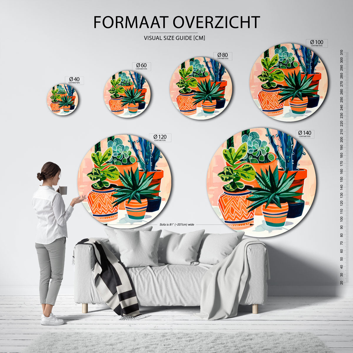 Planten in potten Muurcirkel