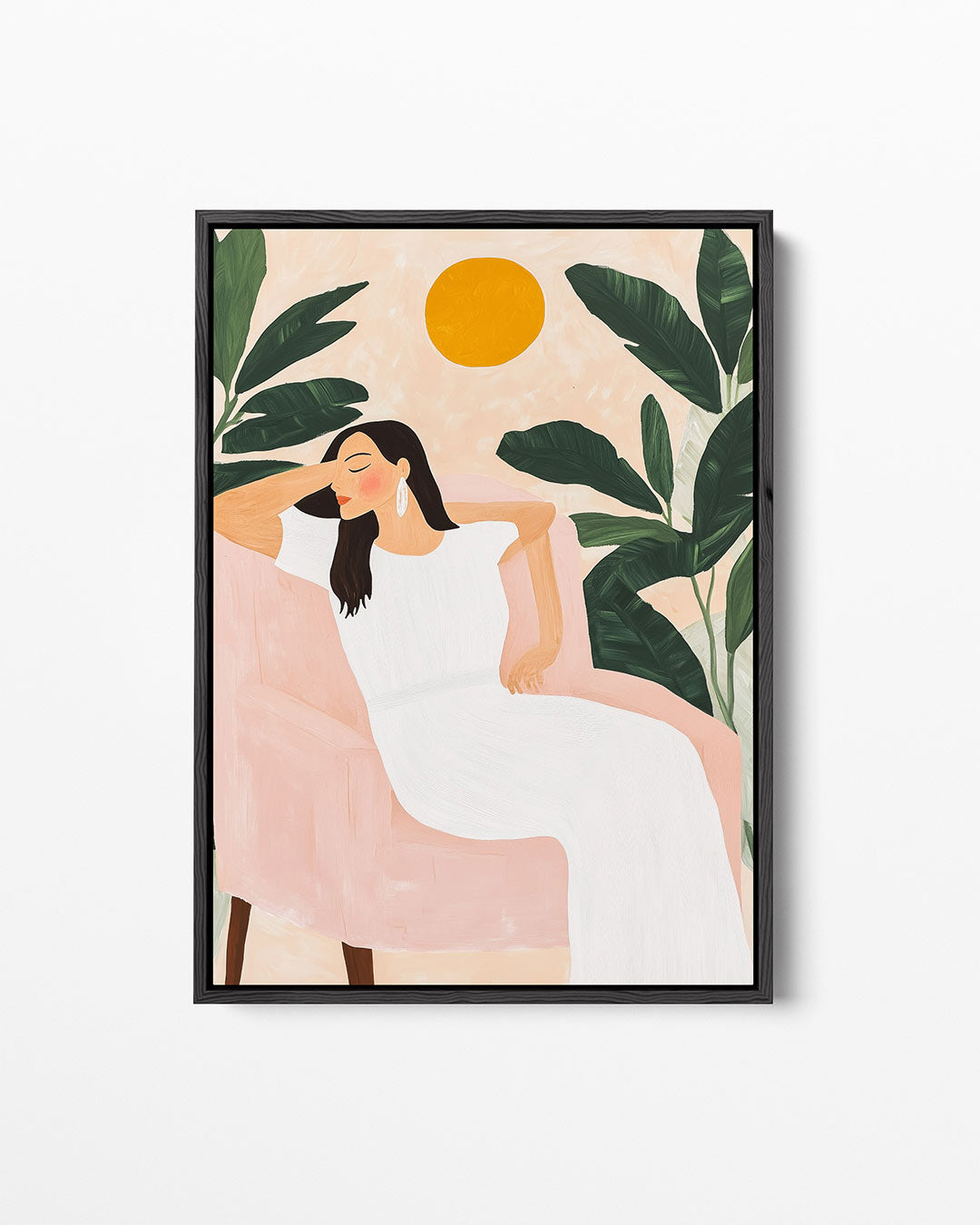 Vrouw in stoel Kunstwerk