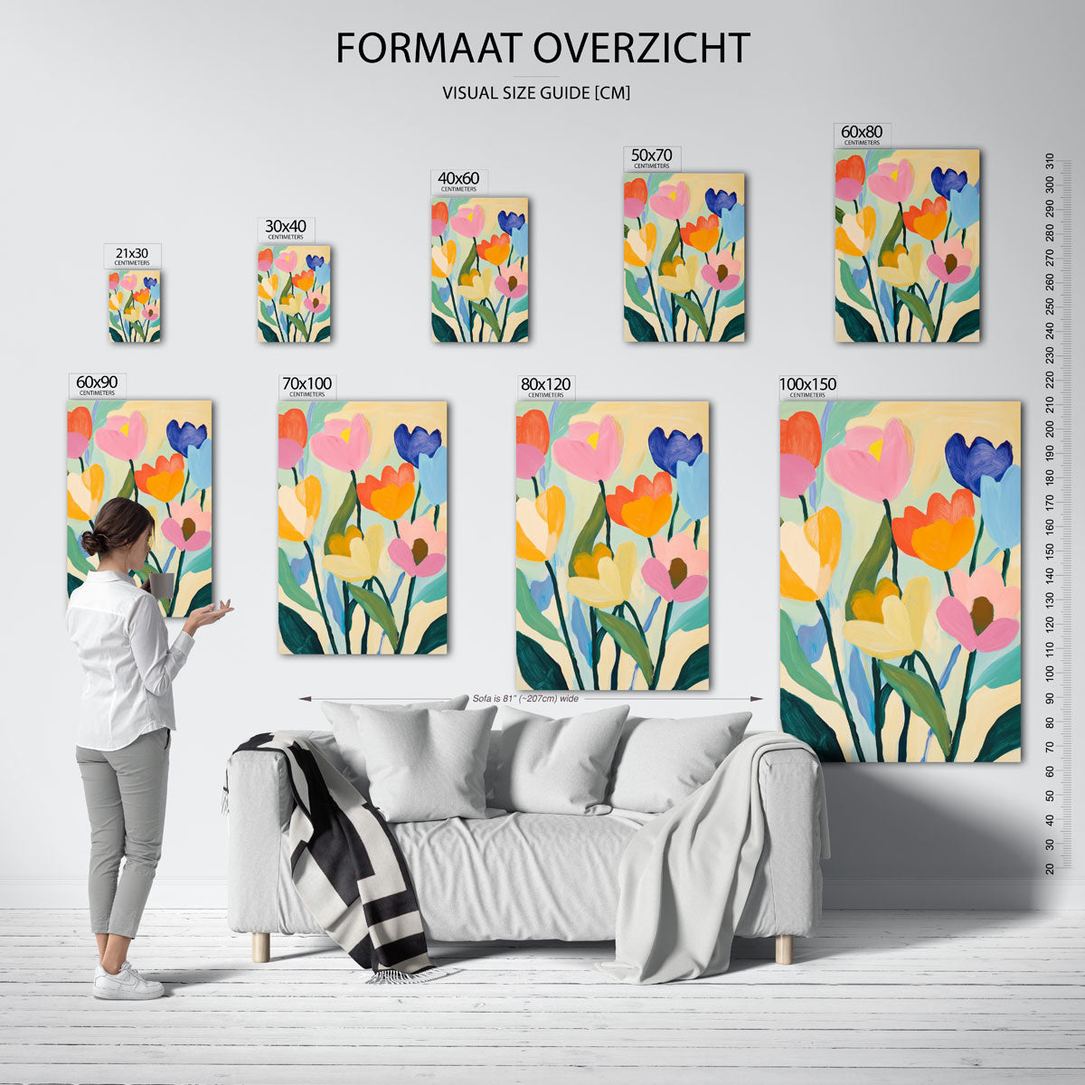 Bloemen in levendige kleuren Poster
