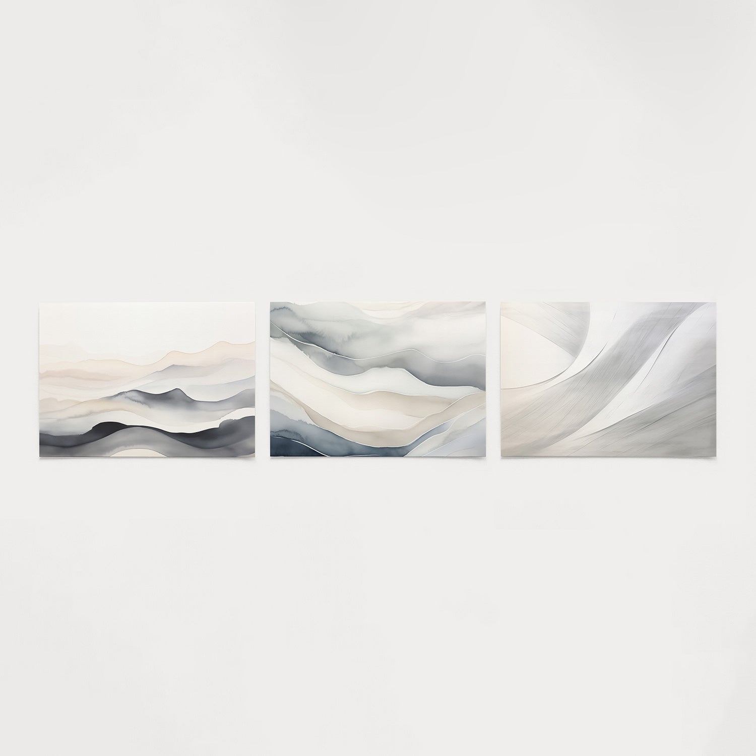 Zachte lijnengolven Posterset