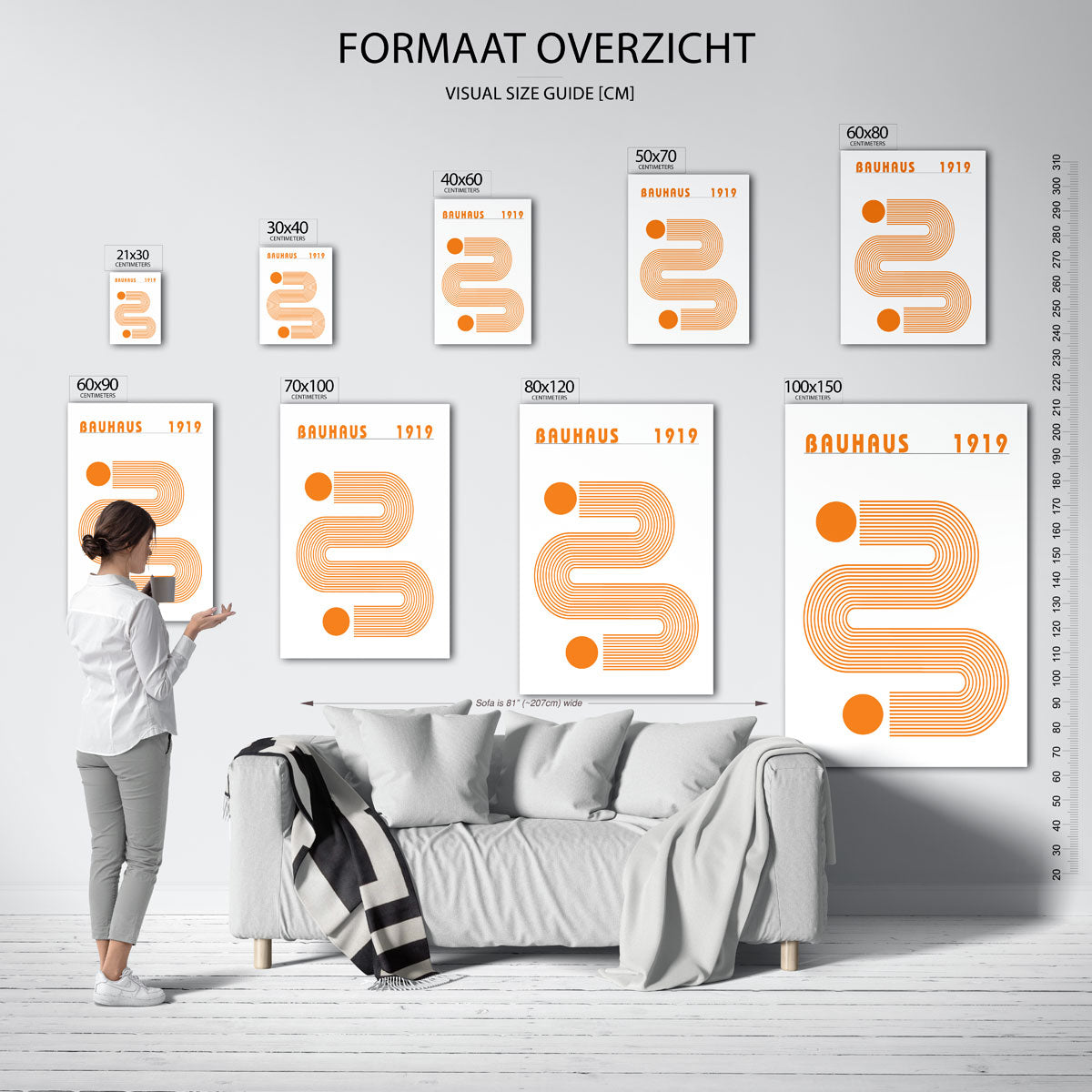 Lijnen en vlakkenspel Poster