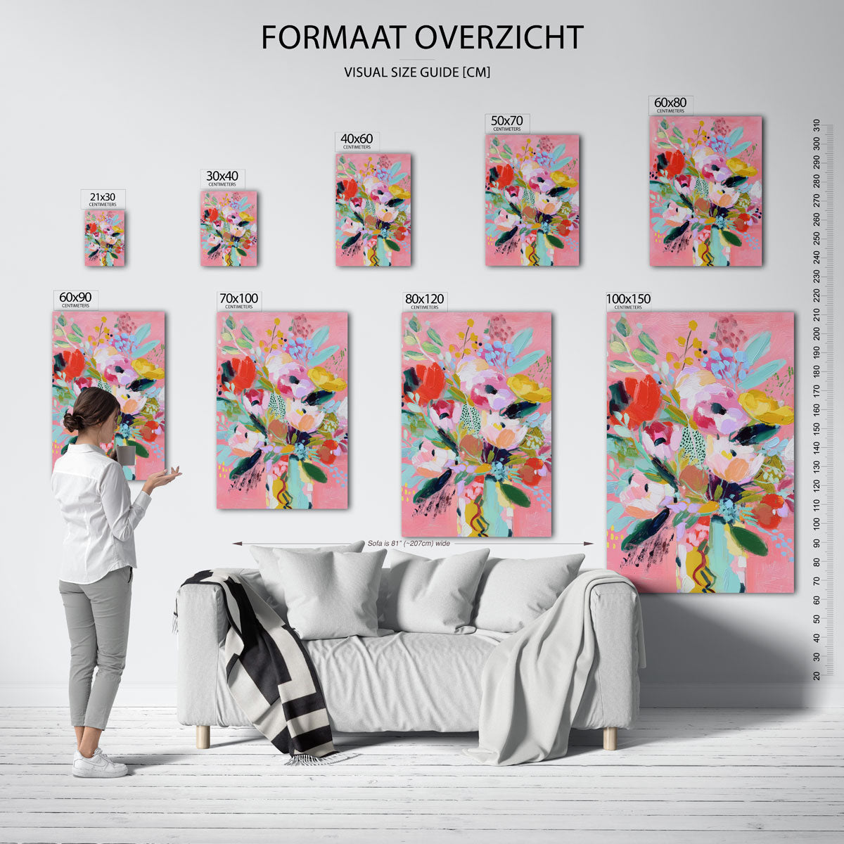 Bloemen in vaas Poster