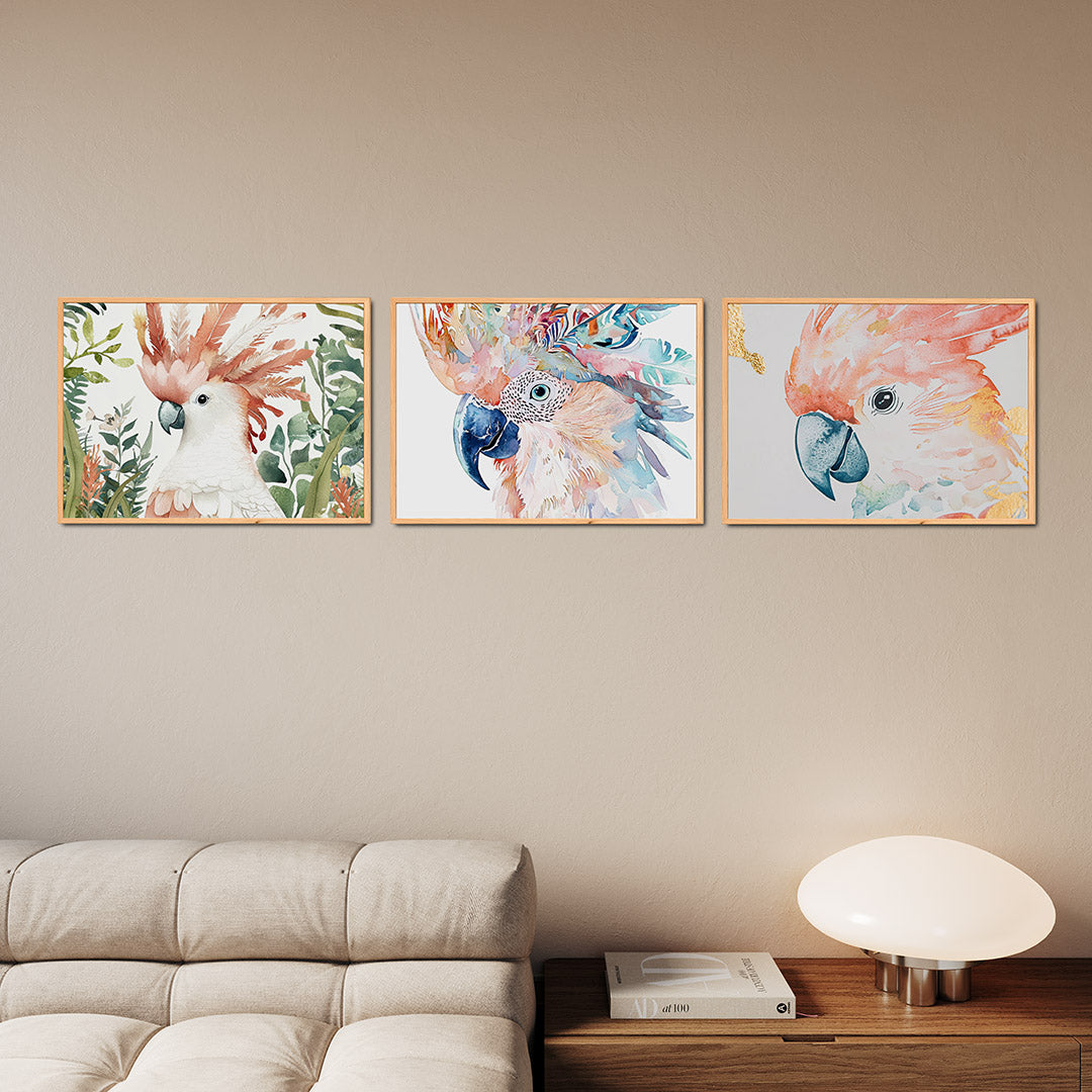 Vogel en bladeren Posterset