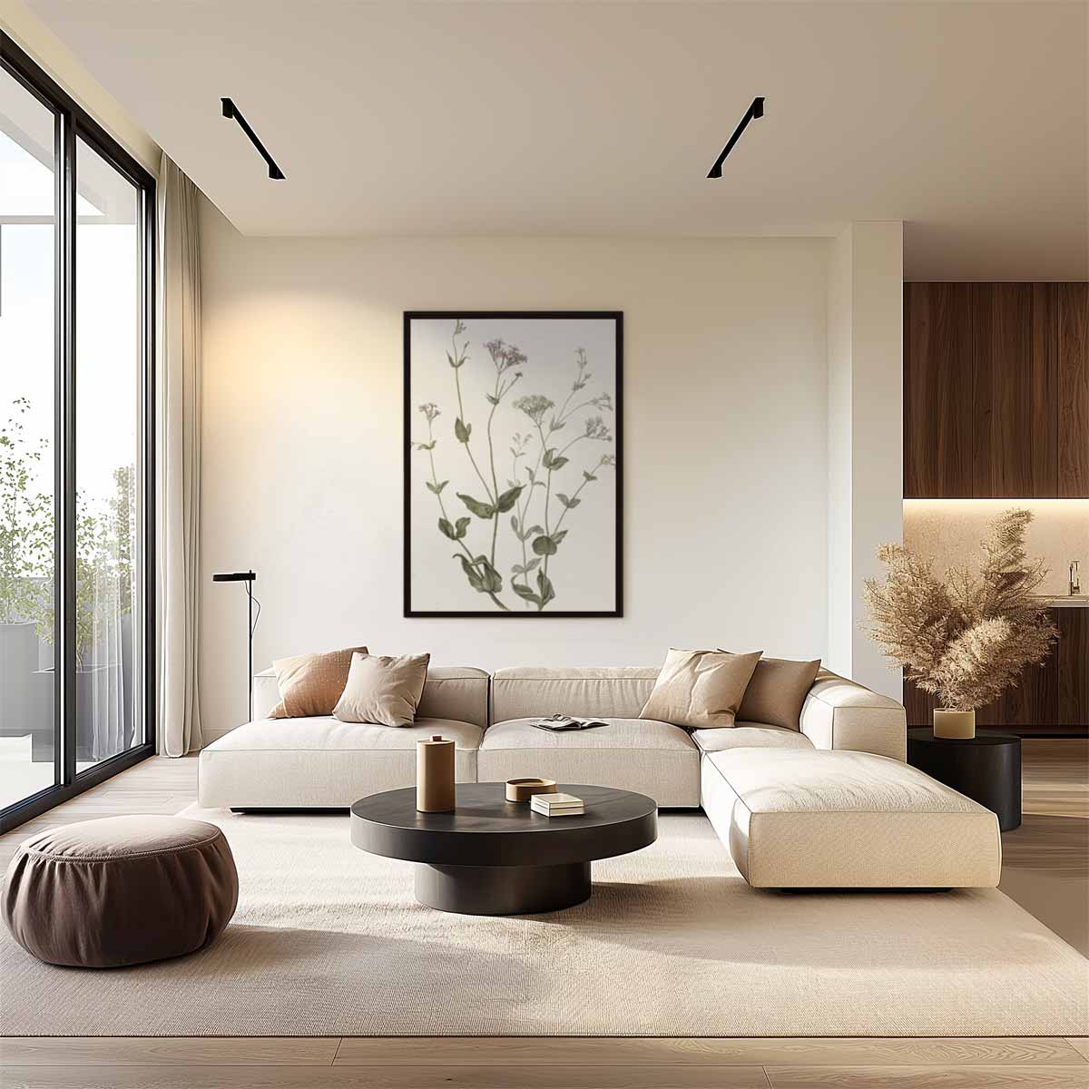 Botanische Bloemenillustratie Kunstwerk-canvas-dibond-plexiglas-wanddecoratie-WallArtistic