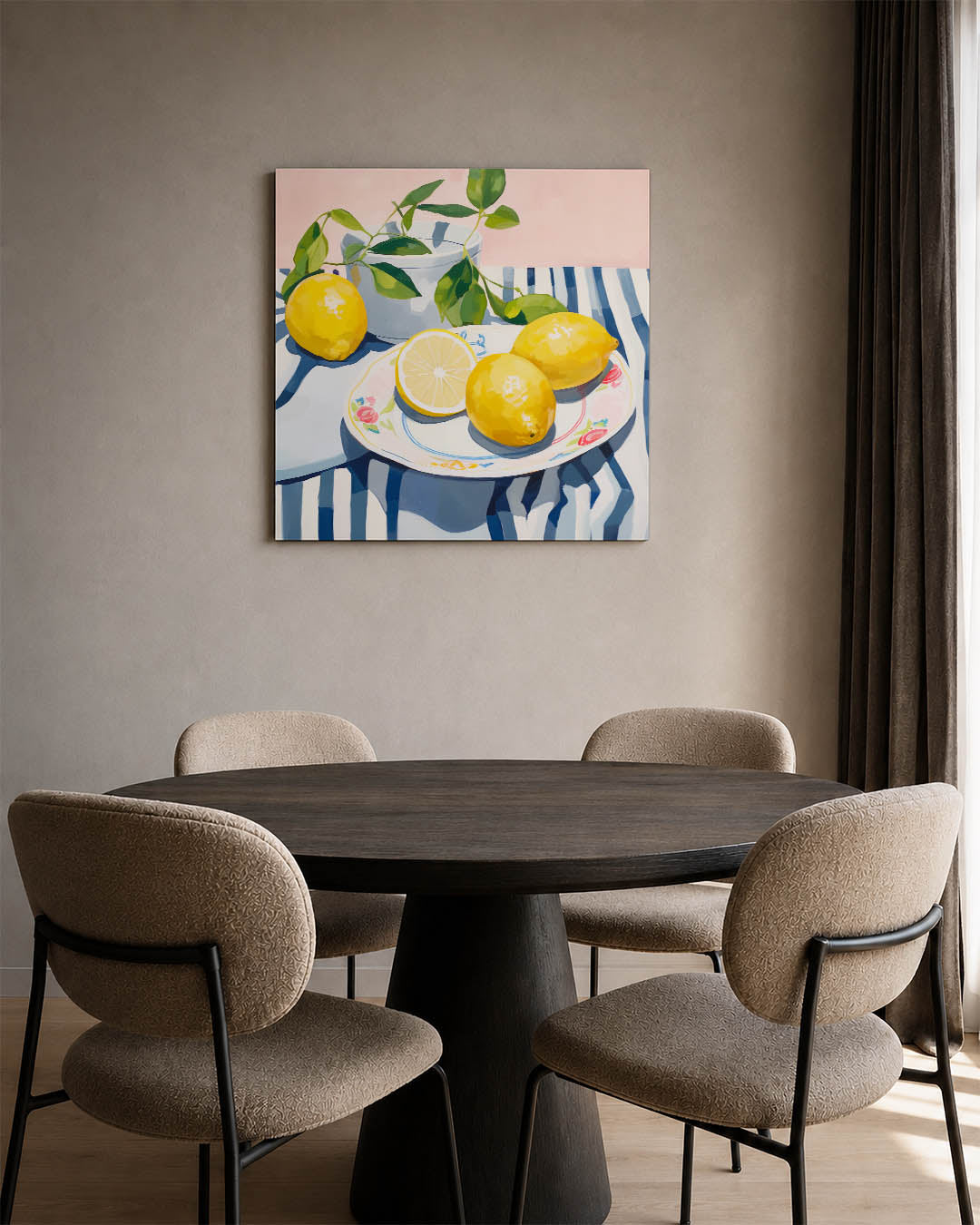 Citroenen op tafel Kunstwerk