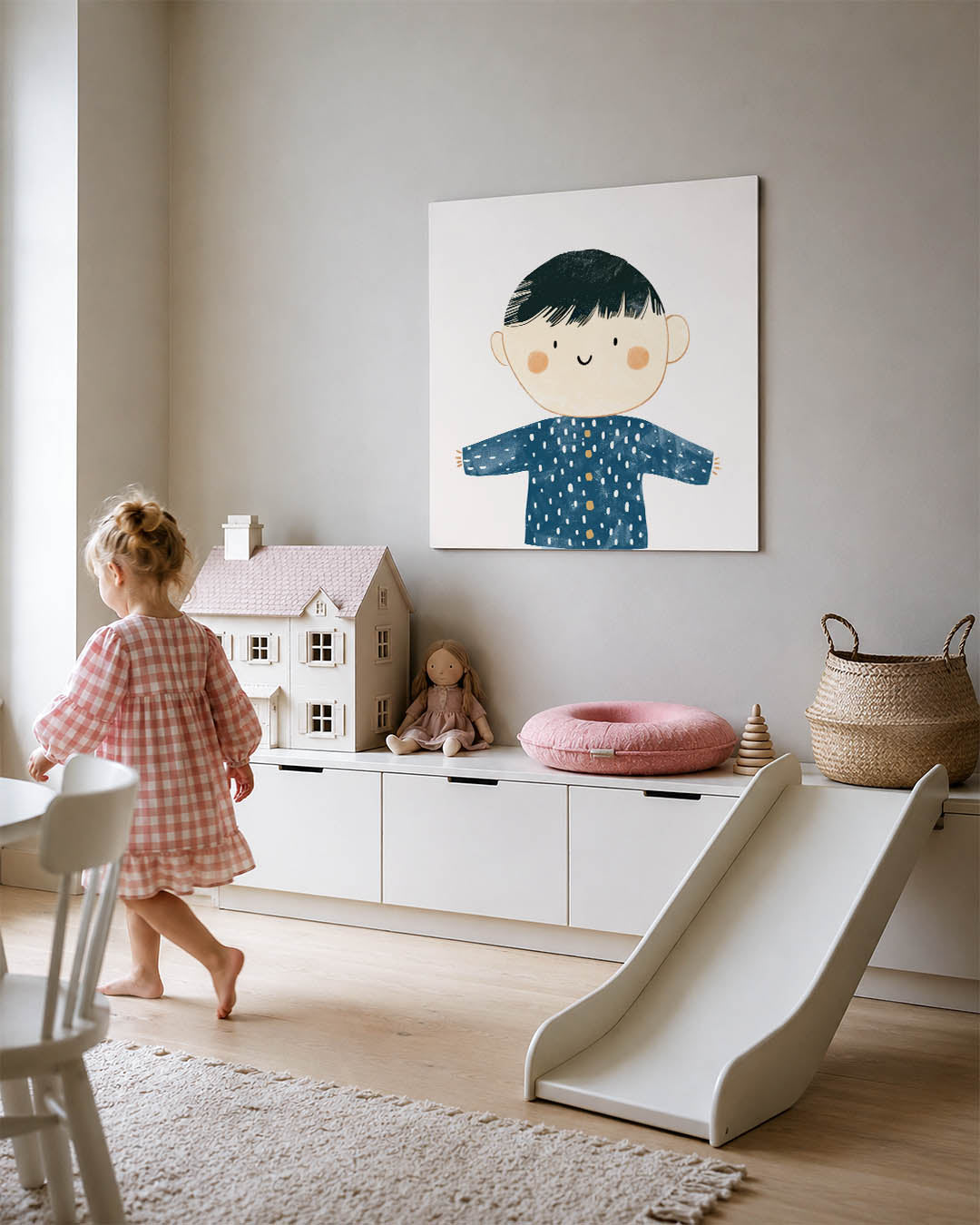 Vrolijk kindportret Kunstwerk