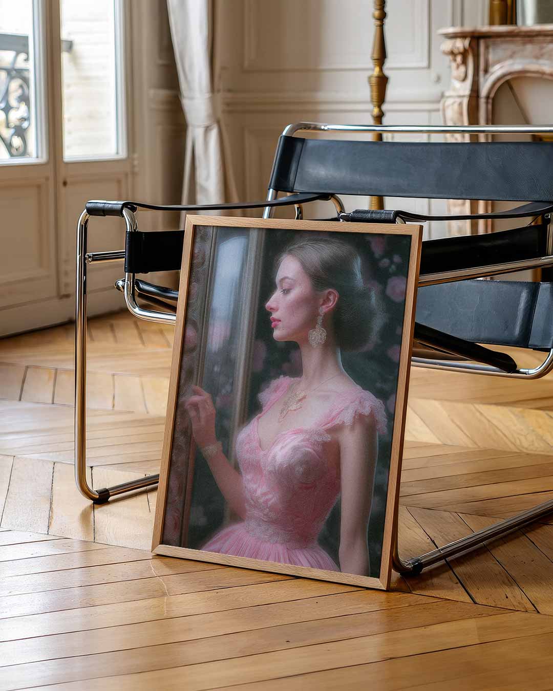 Dromerige Elegantie in Roze Poster-WallArtistic