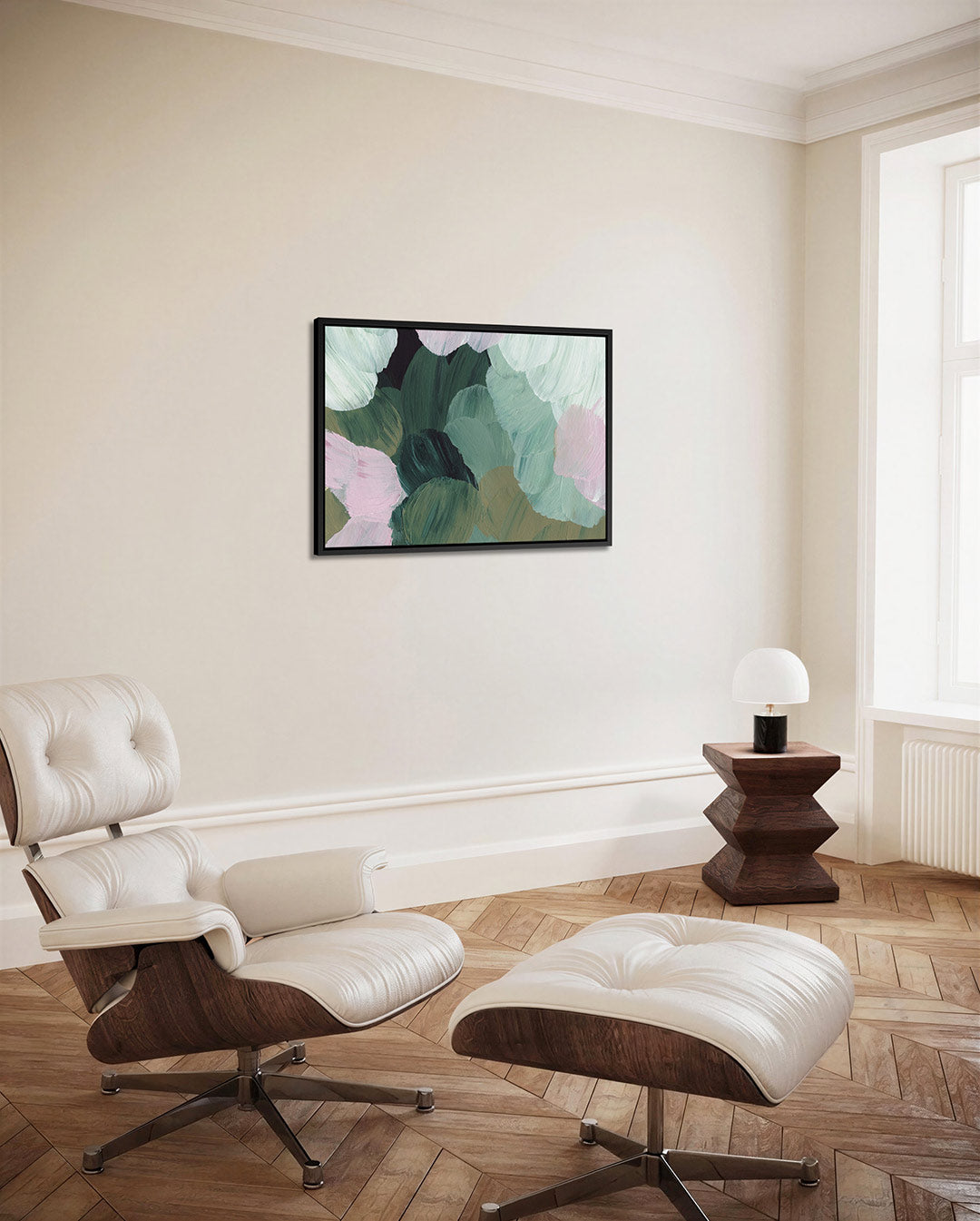 Organische borstelvegen Kunstwerk