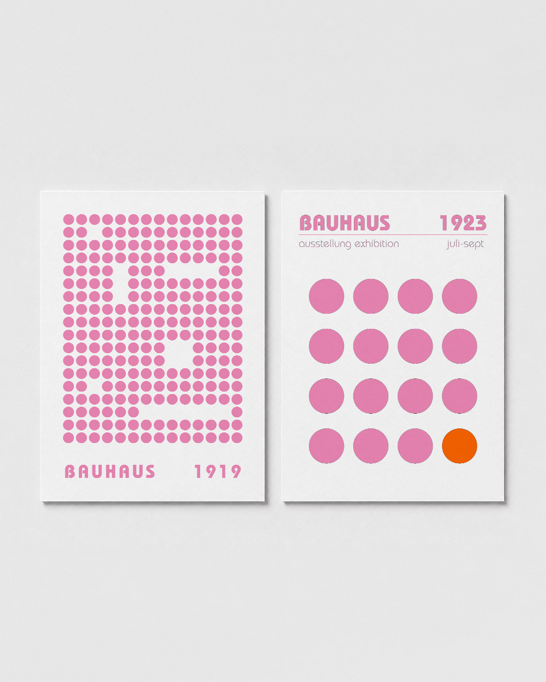 Cirkelpatroon in roze Posterset