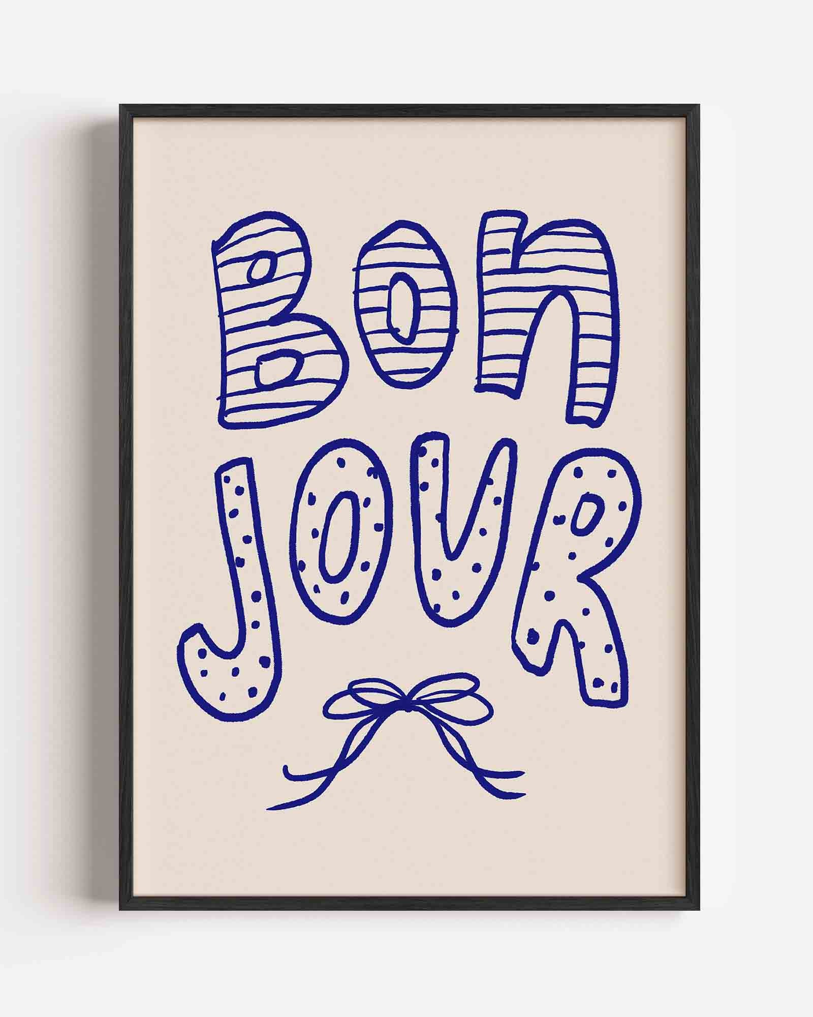Bonjour typografie Poster
