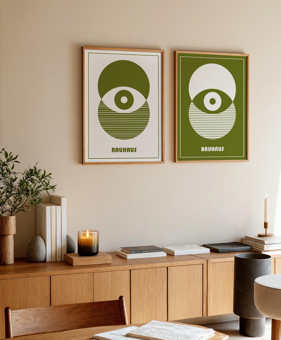 Cirkel en strepen Posterset