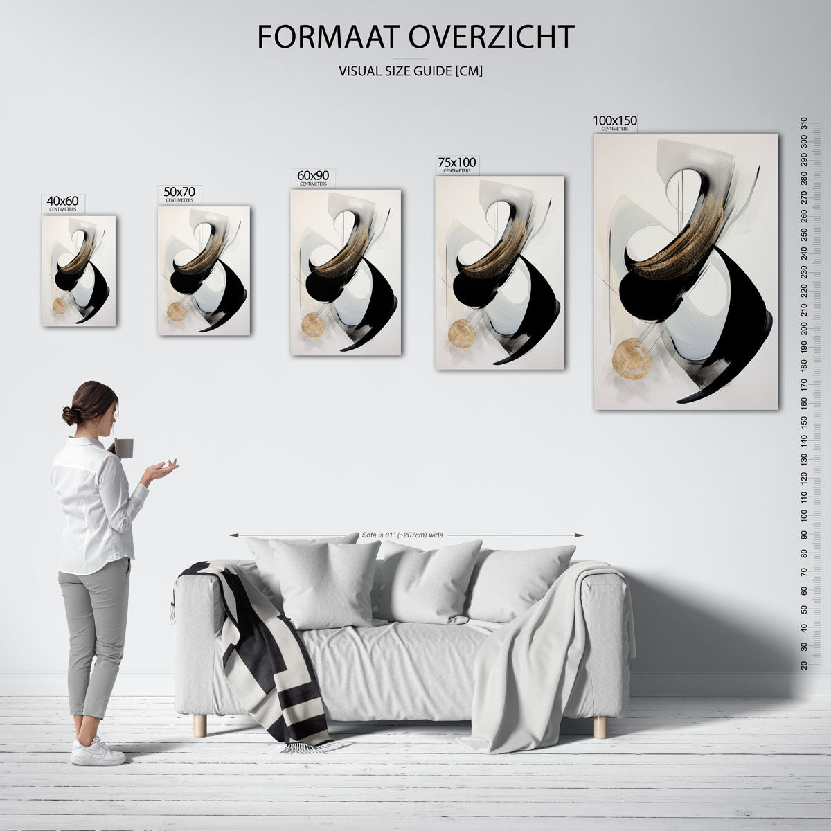 Dynamische vormen Kunstwerk