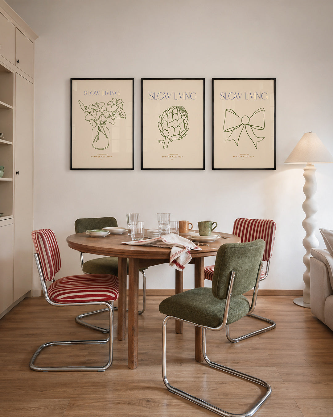 Lijnbloem compositie Posterset