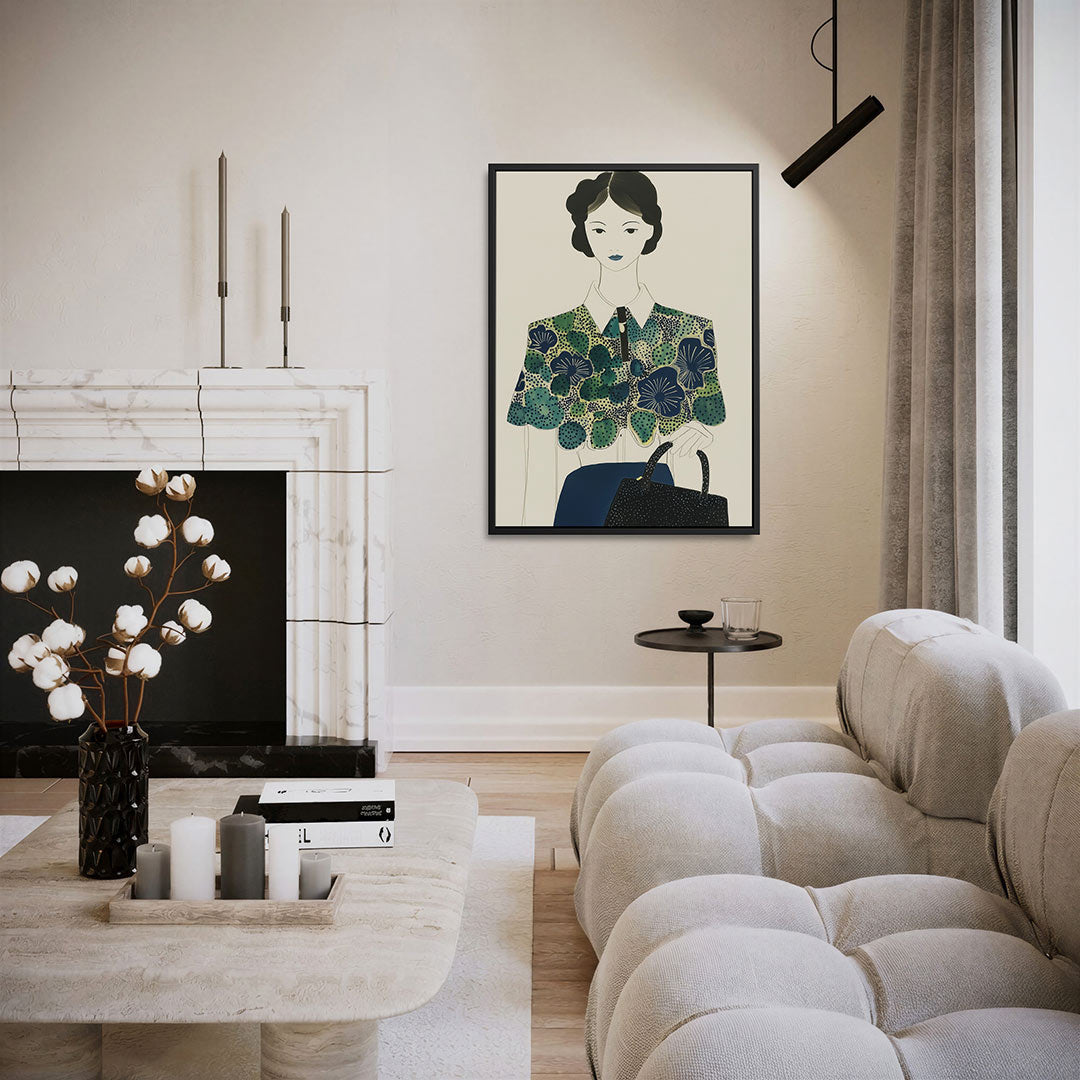 Vrouwelijk portret illustratie Kunstwerk