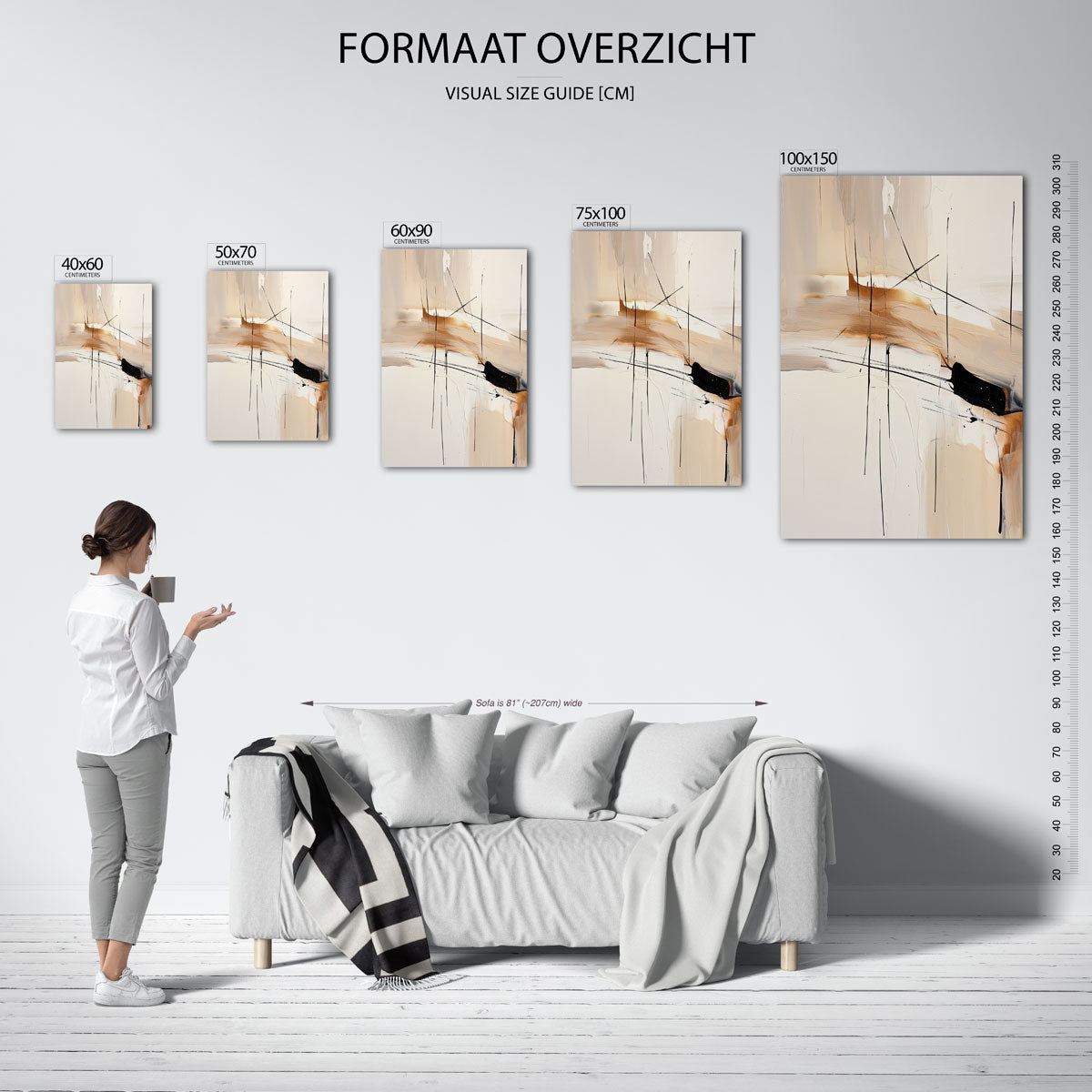 Lijnen en vormen Kunstwerk