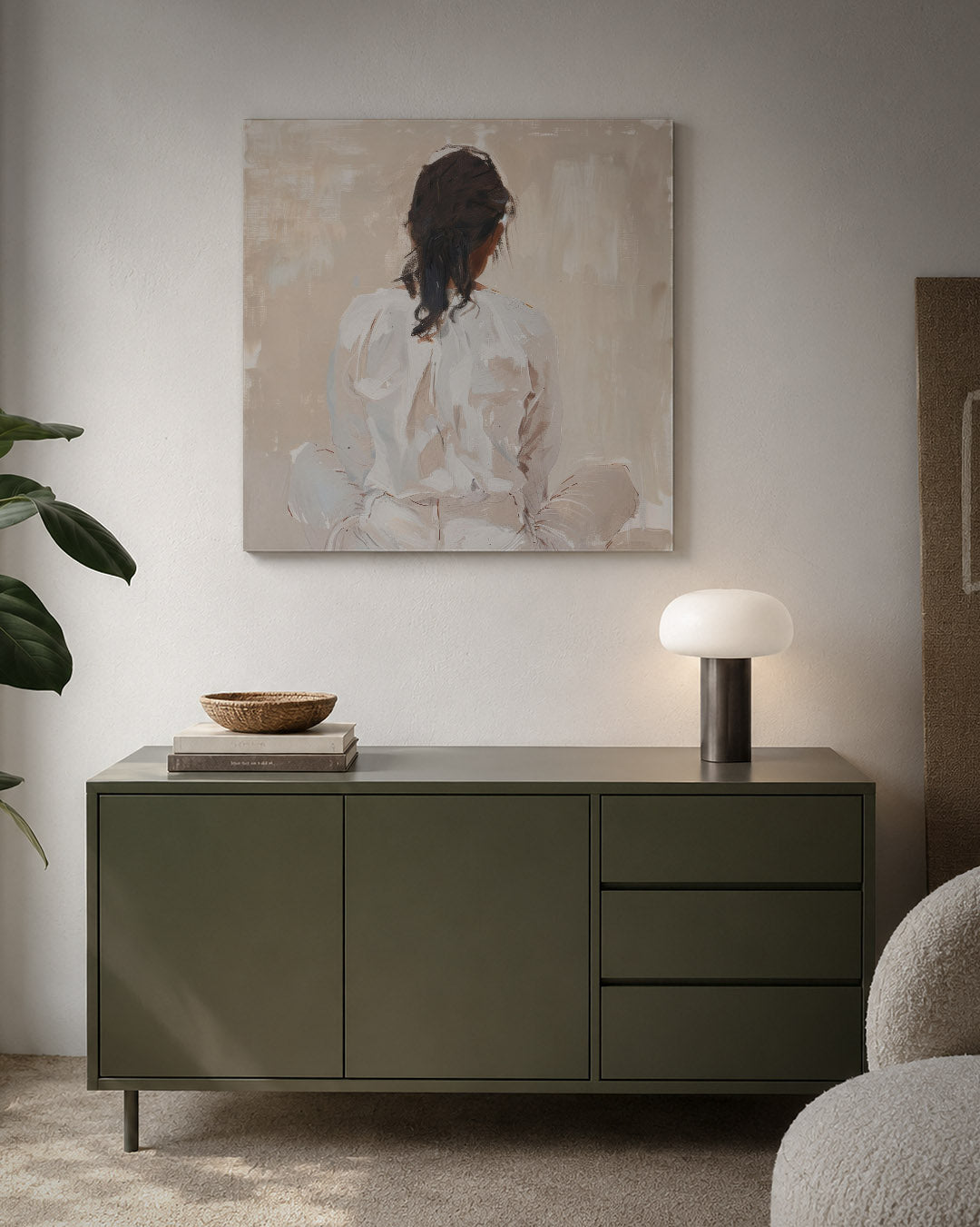 Vrouw in reflectie Kunstwerk