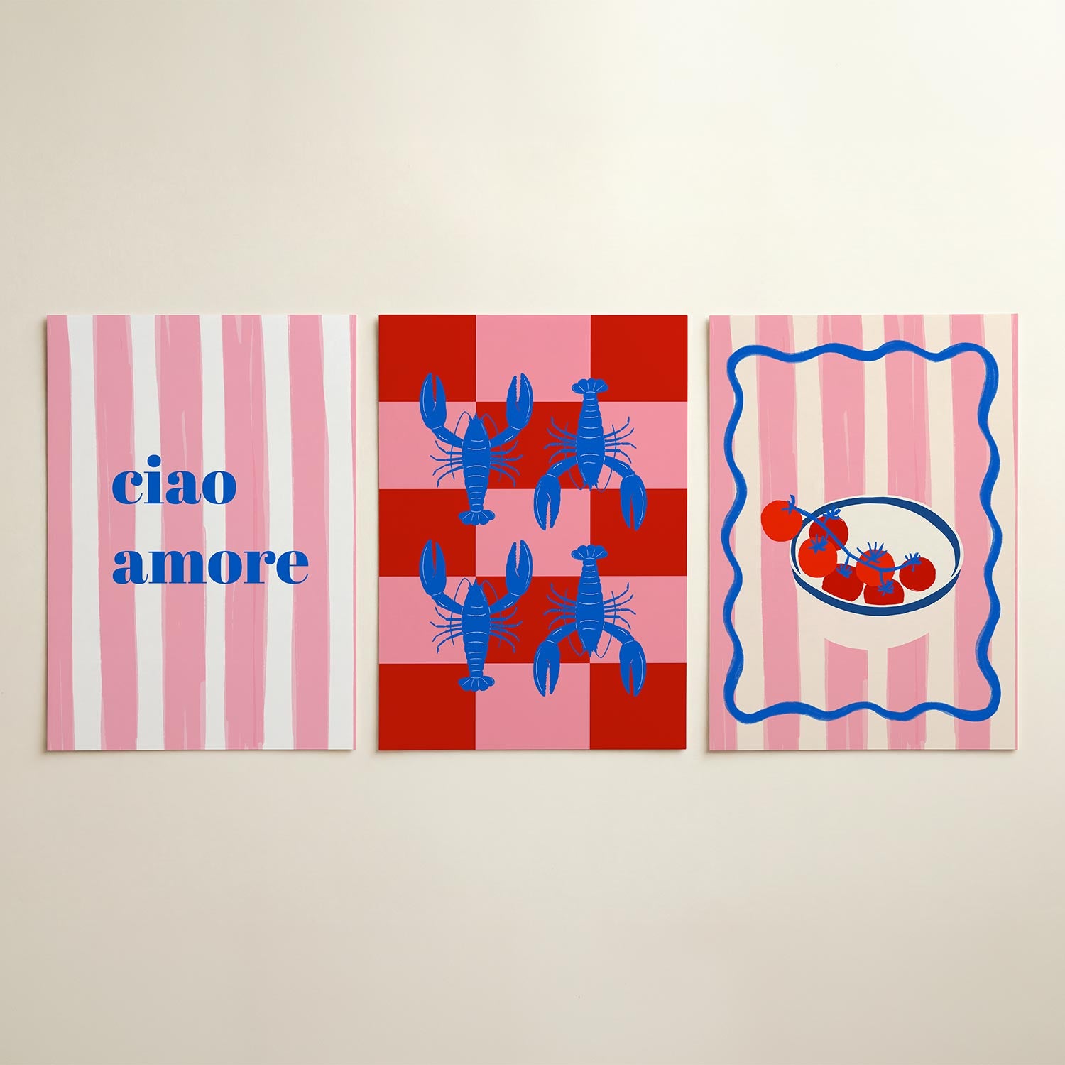 Strepen en woorden Posterset