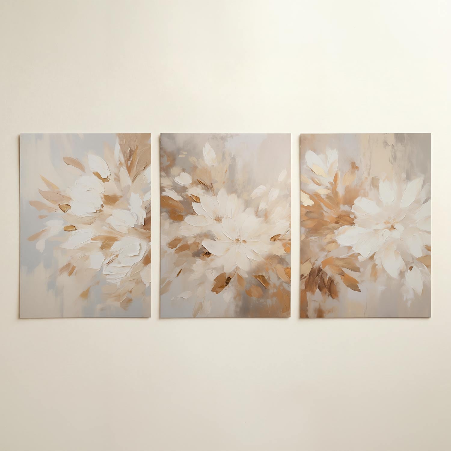 Zachte bloemenvormen Posterset