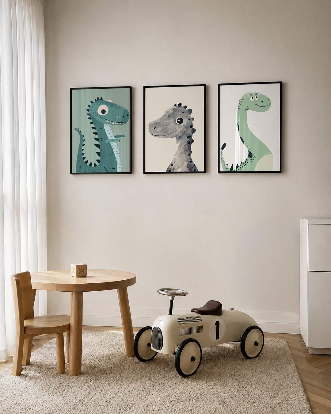 Vrolijke dino Posterset