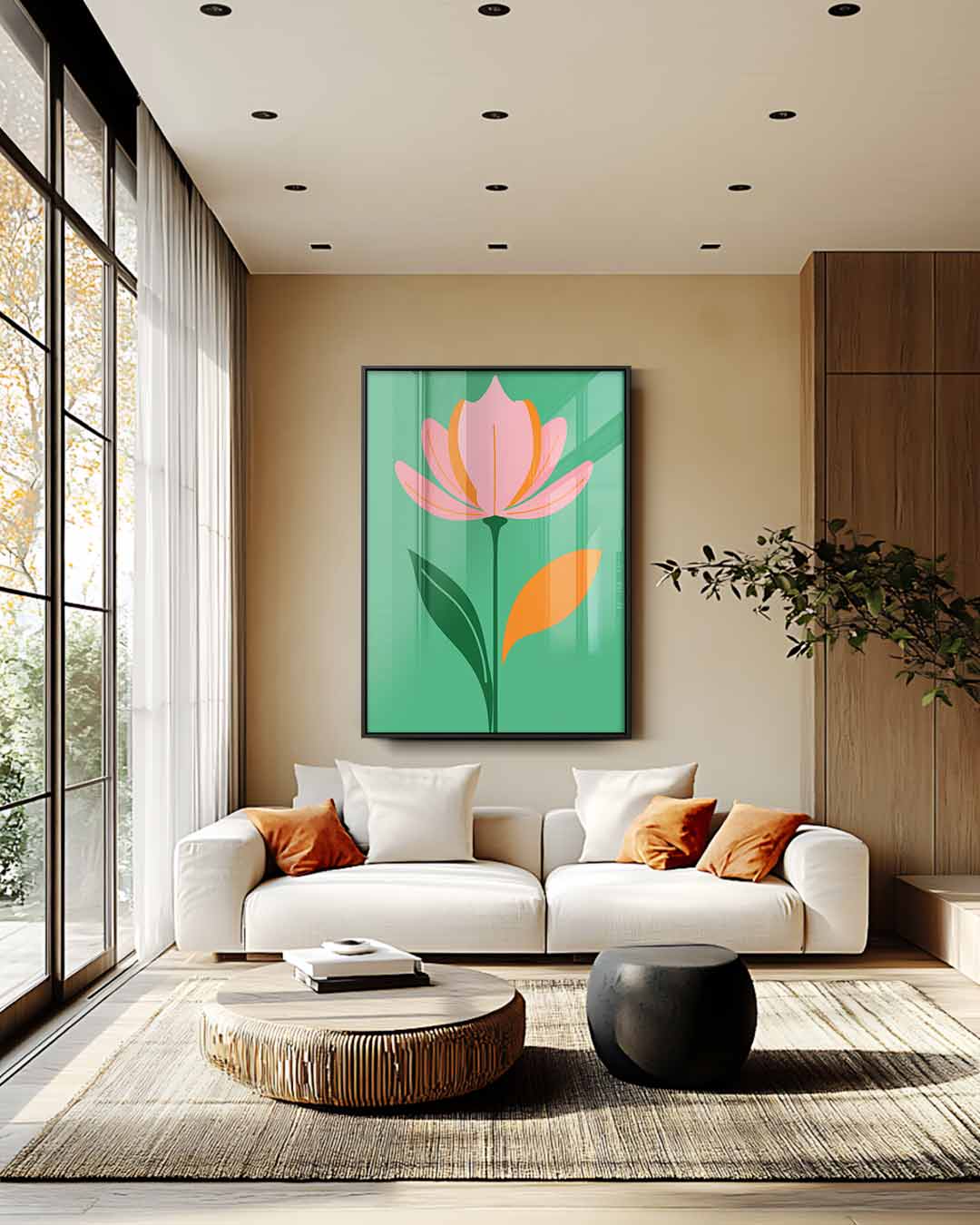 Bloeiende Tulpenpracht Kunstwerk-canvas-dibond-plexiglas-wanddecoratie-WallArtistic