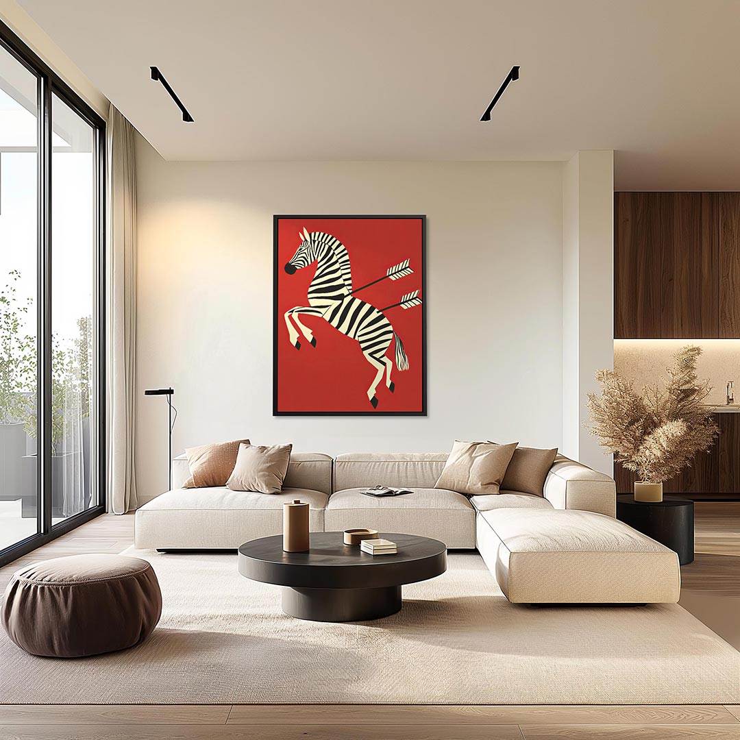 Zebra met pijlen Kunstwerk