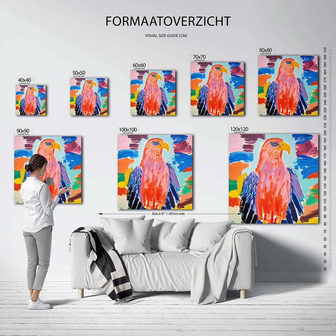 Kleurrijke vogel Kunstwerk