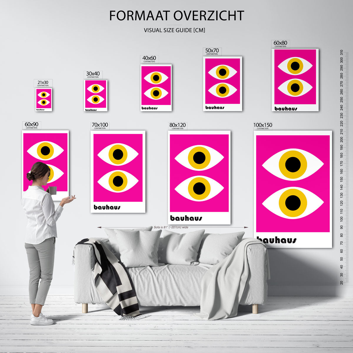 Oogvormen en kleur Poster
