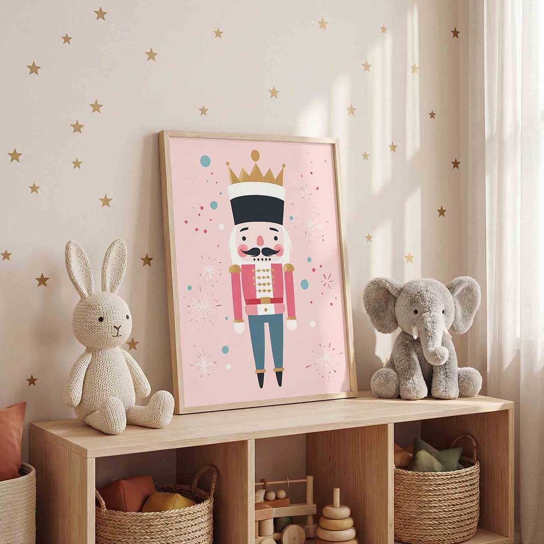 Notenkraker op roze Poster