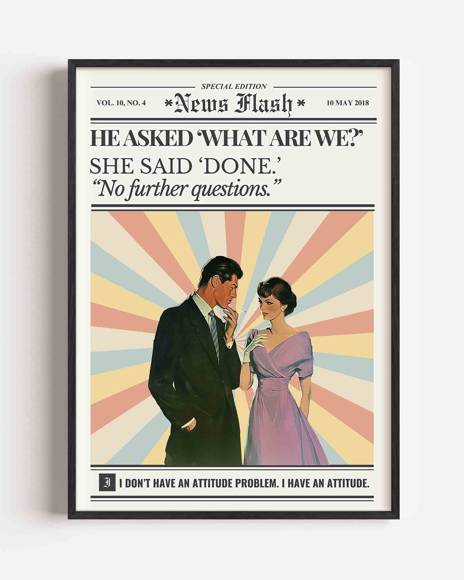 Retro koppel met tekst Poster