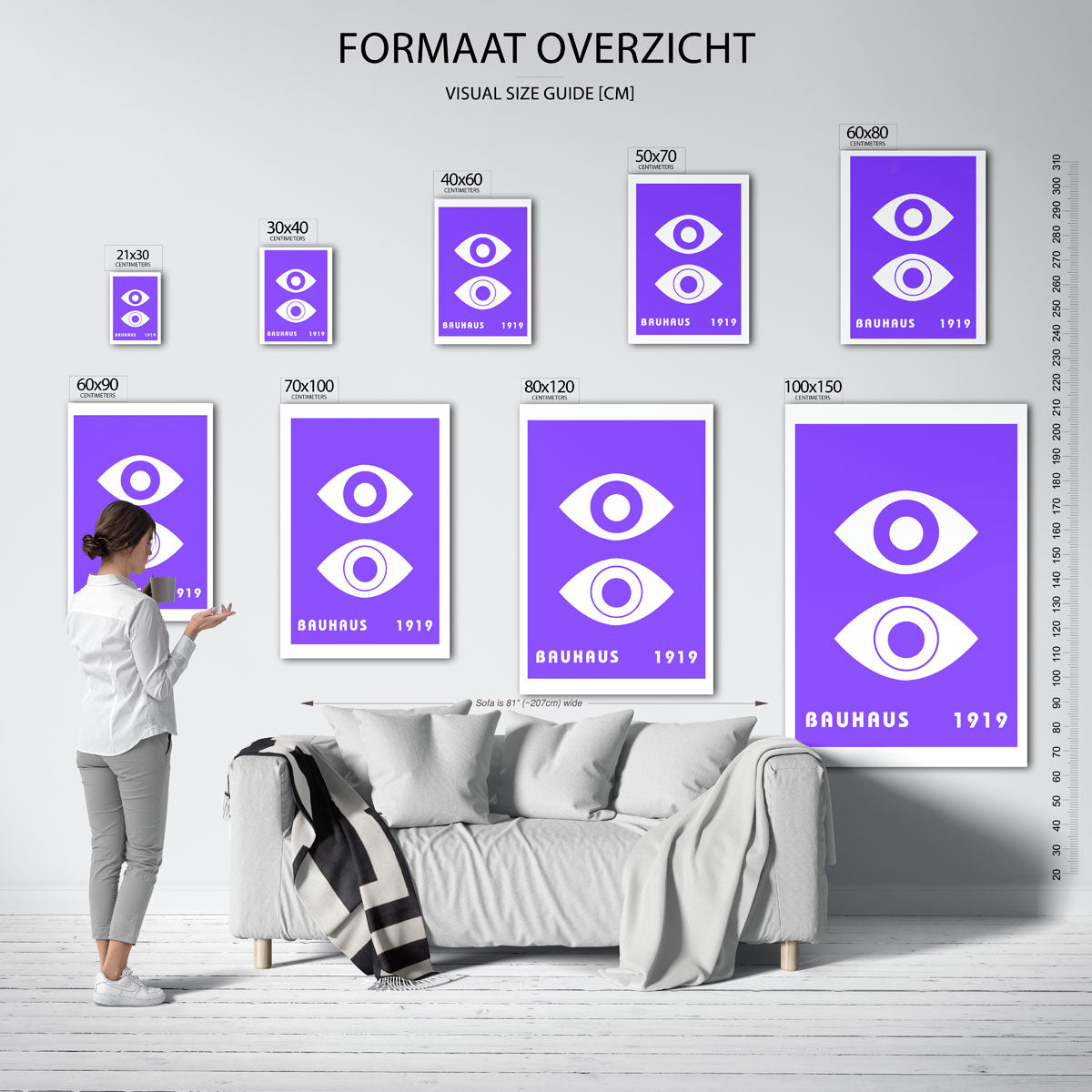 Oogvormen en kleur Poster