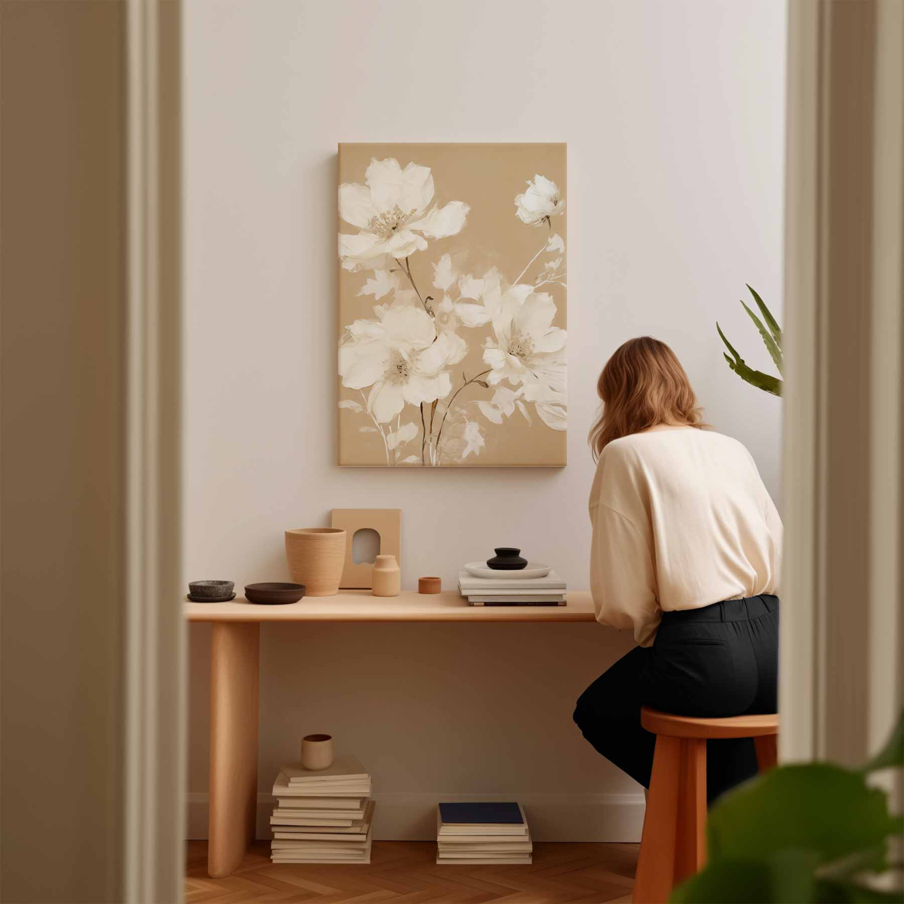 Elegante Bloemenpracht Kunstwerk-canvas-dibond-plexiglas-wanddecoratie-WallArtistic