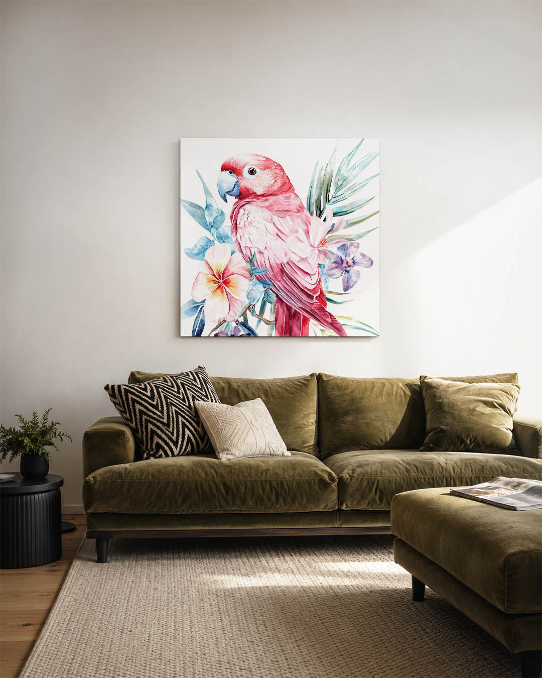 Vrolijke papegaai Kunstwerk