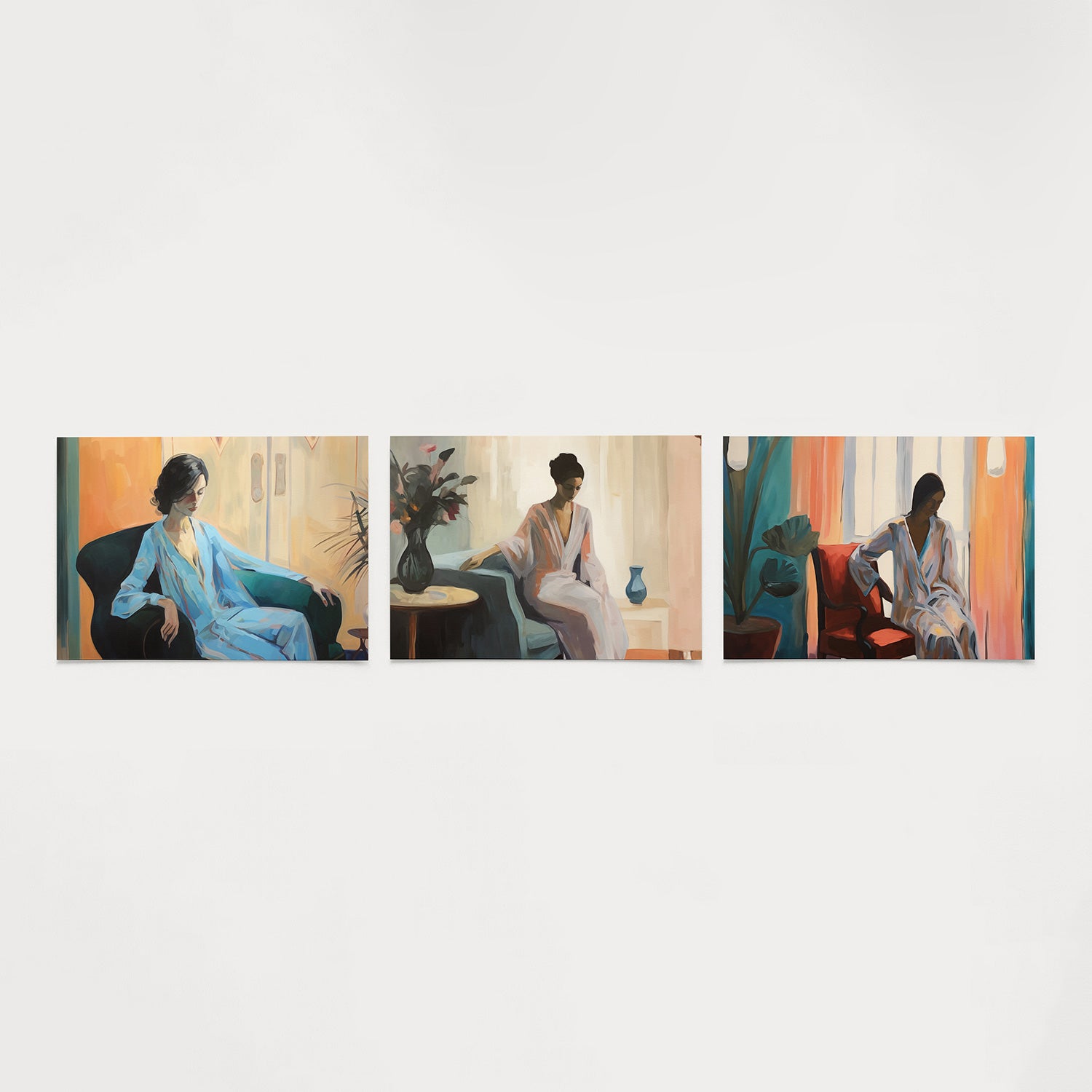 Zachte kleurharmonie Posterset