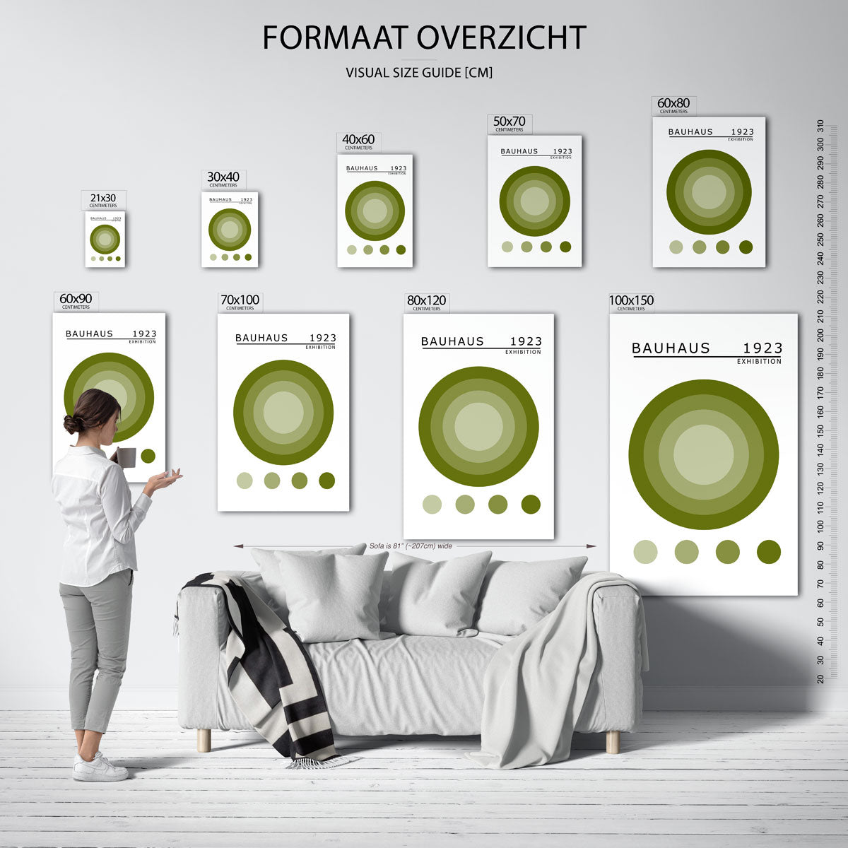 Cirkelritme groen Poster