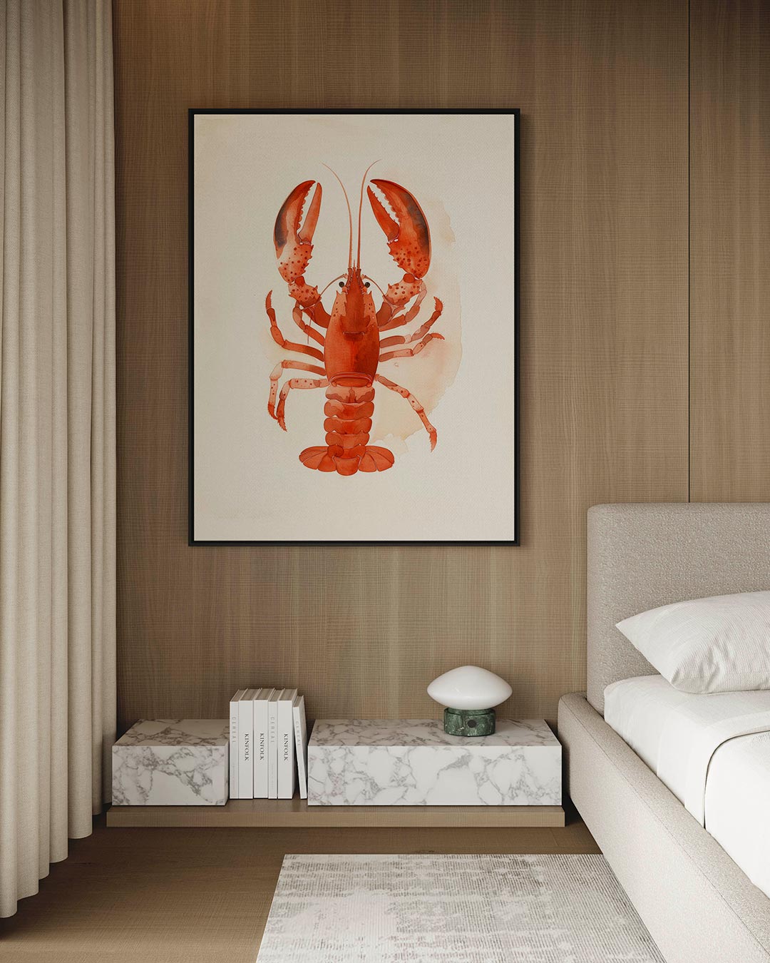 Rode kreeft illustratie Kunstwerk