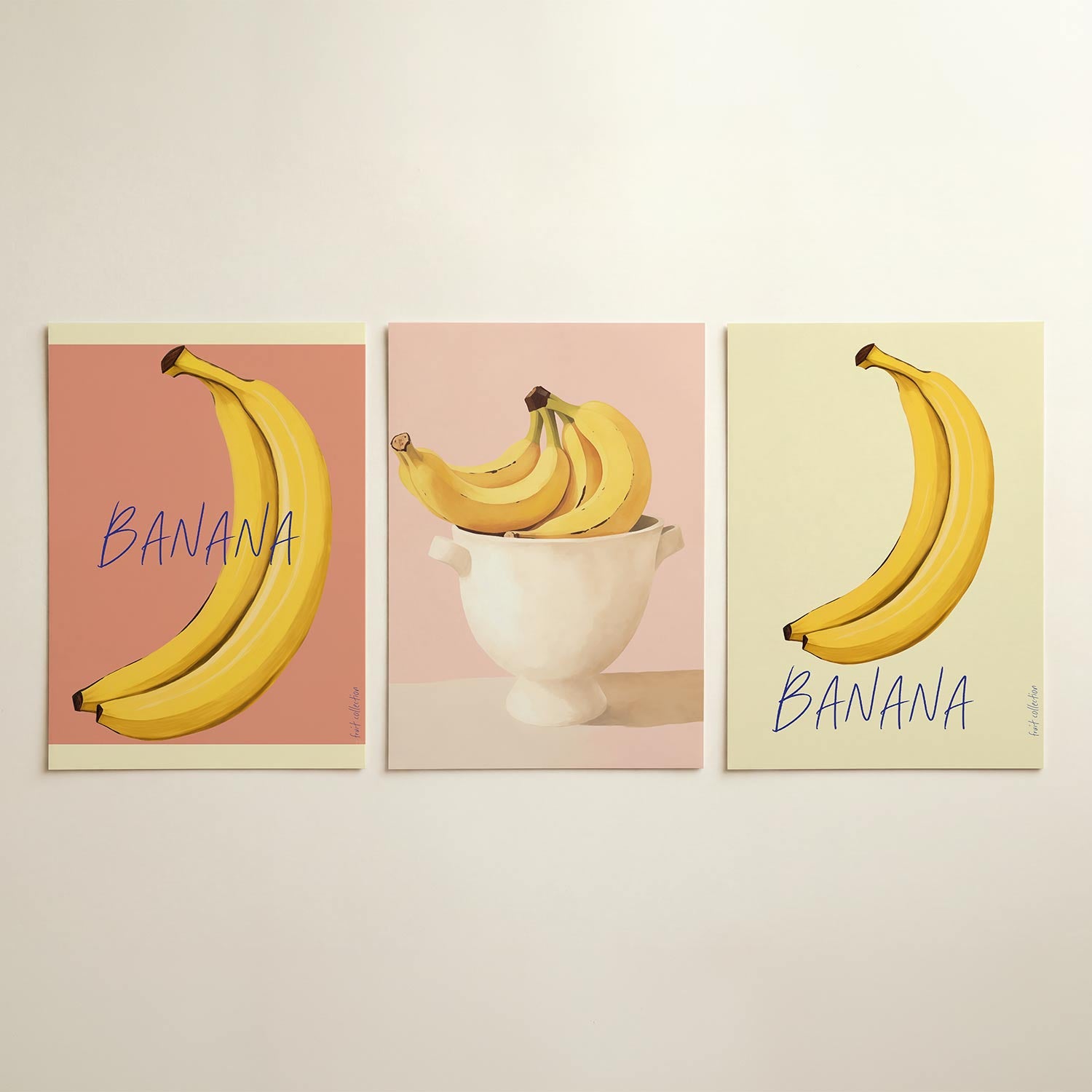 Fruitige kleurvlakken Posterset