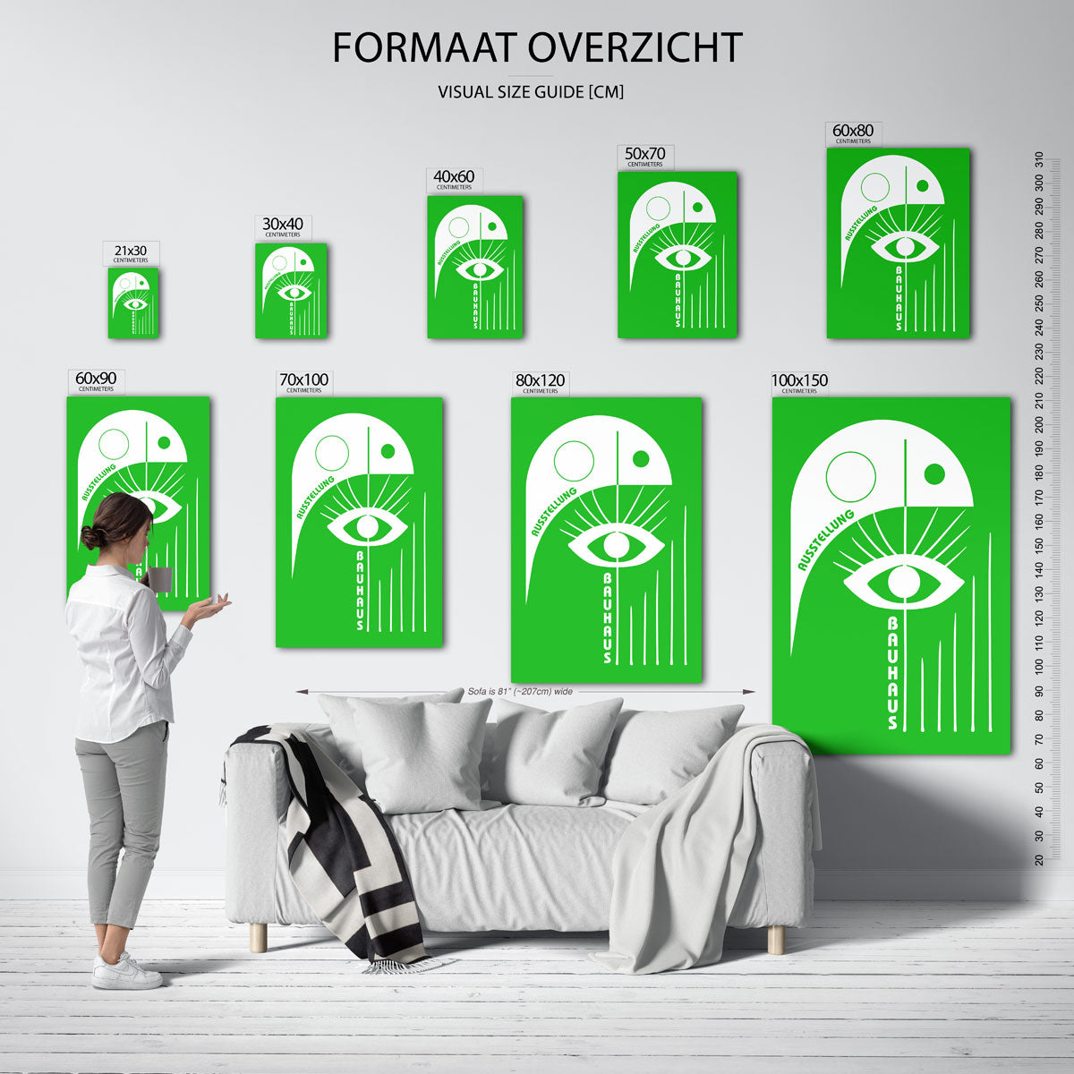 Oog en lijnen Poster