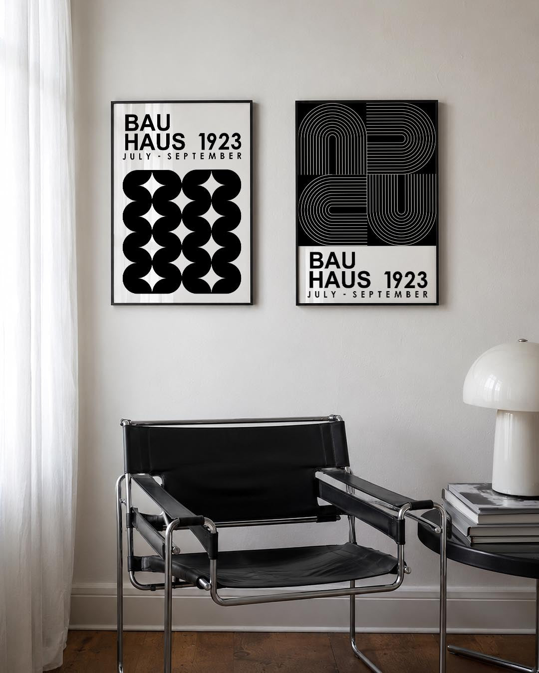 Zwart wit ritme Posterset