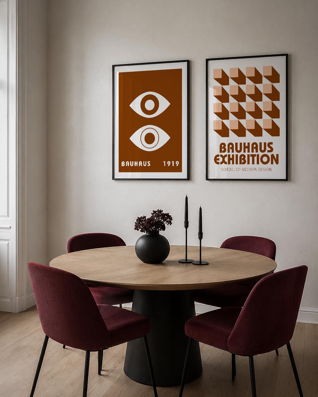 Oogvormen en contrast Postersets