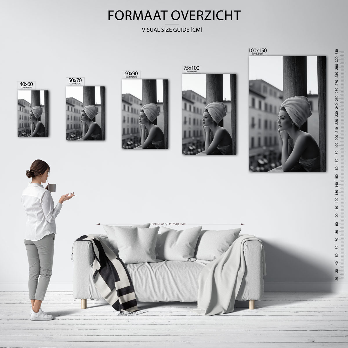 Elegante silhouet Kunstwerk