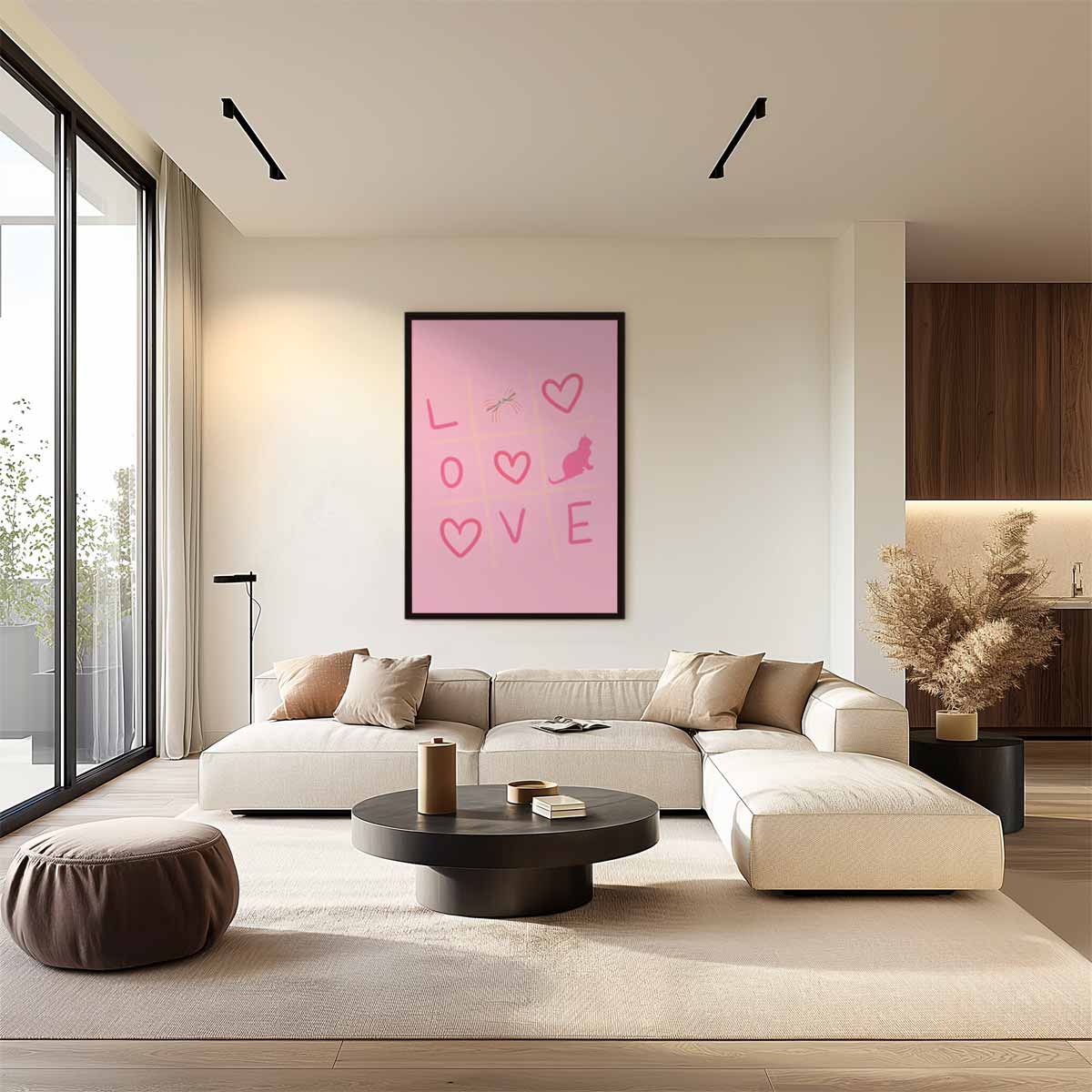Liefdevolle Tic-Tac-Toe Kunst Kunstwerk-canvas-dibond-plexiglas-wanddecoratie-WallArtistic
