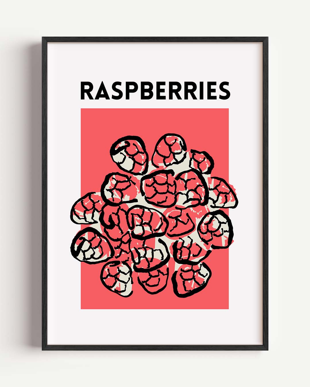 Frisse Frambozen Illustratieposter-WallArtistic