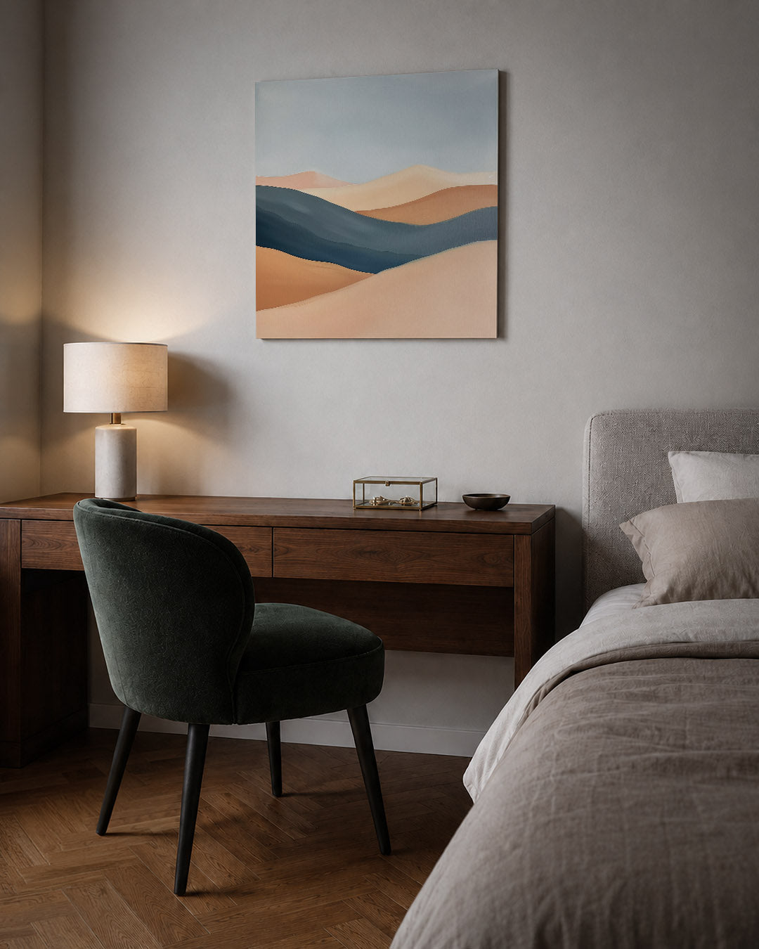 Vloeiende landschap golven Kunstwerk