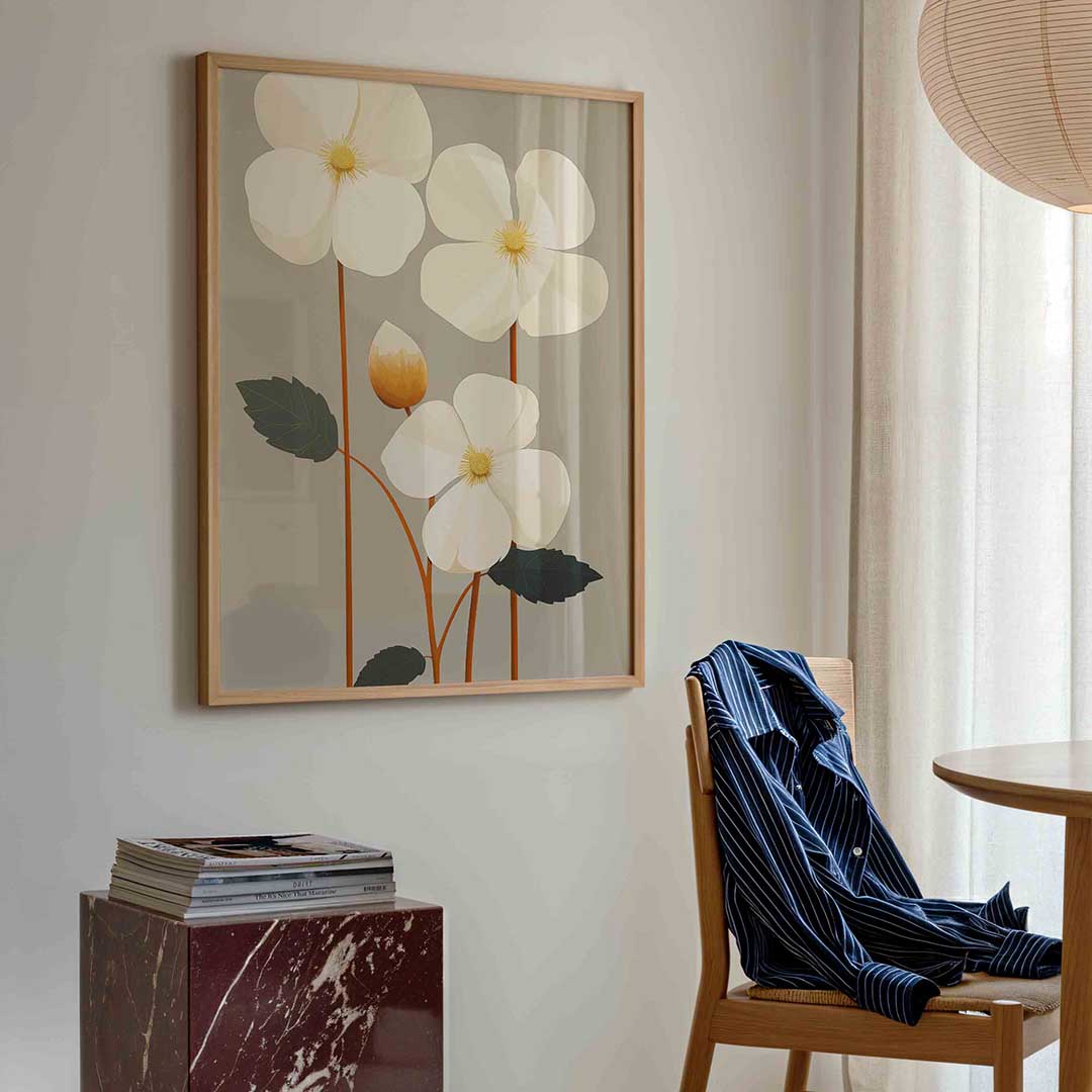 Bloemen en bladeren Poster