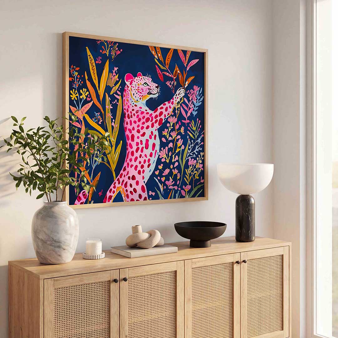 Roze luipaard Poster