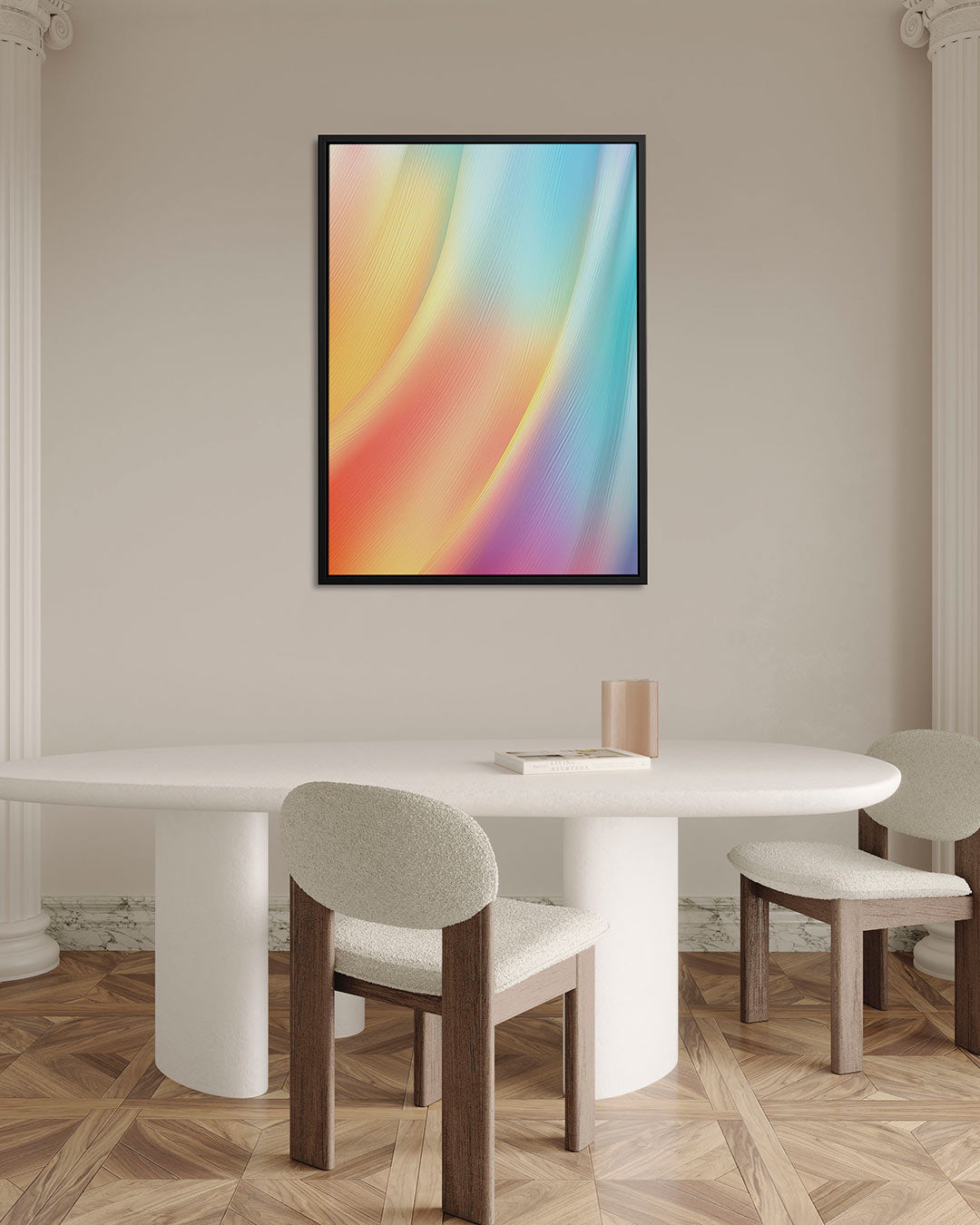 Kleurrijke golfpatronen Kunstwerk